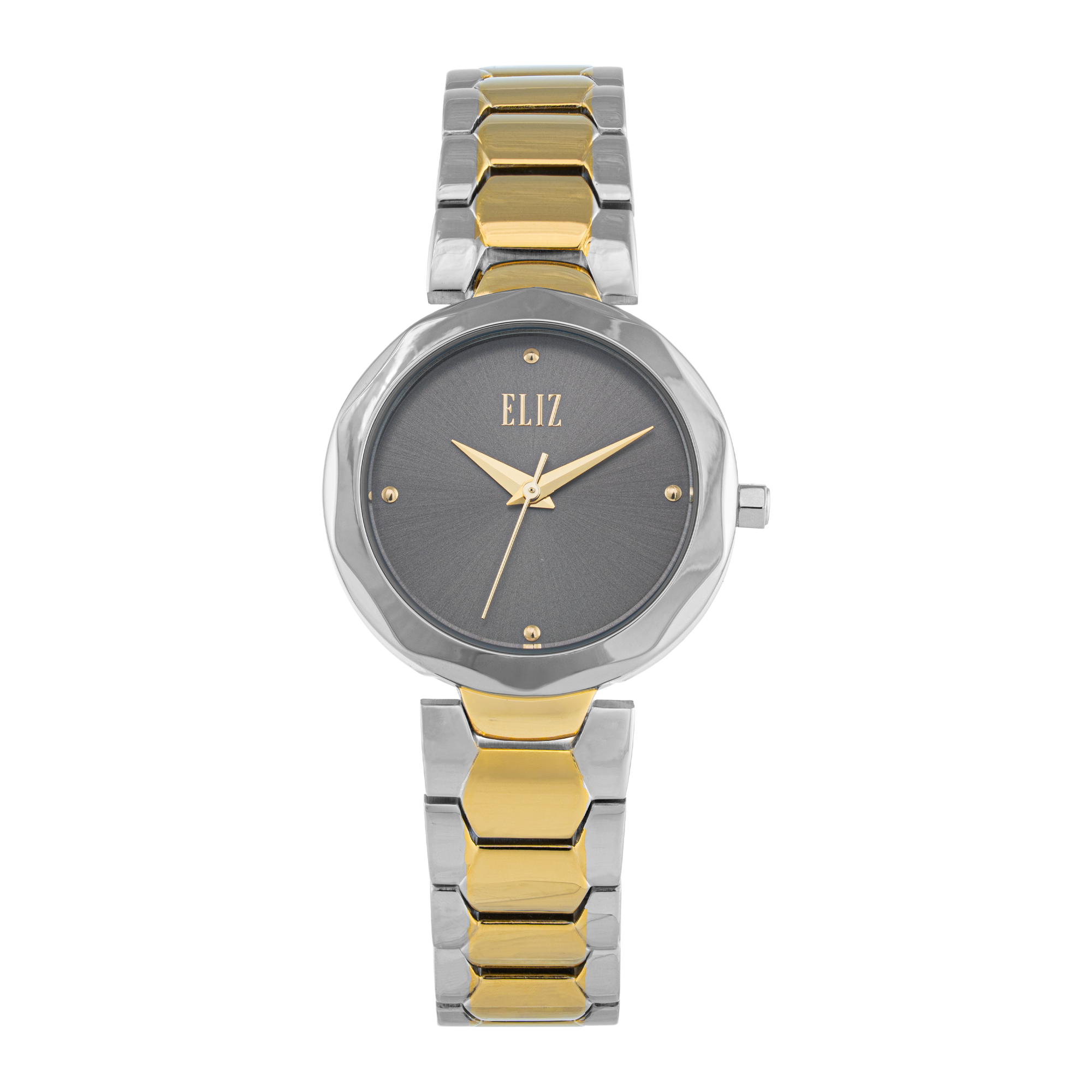 ELIZ  ES8879L2TGT SS Caseback & Band Three-hands Women`s Watch