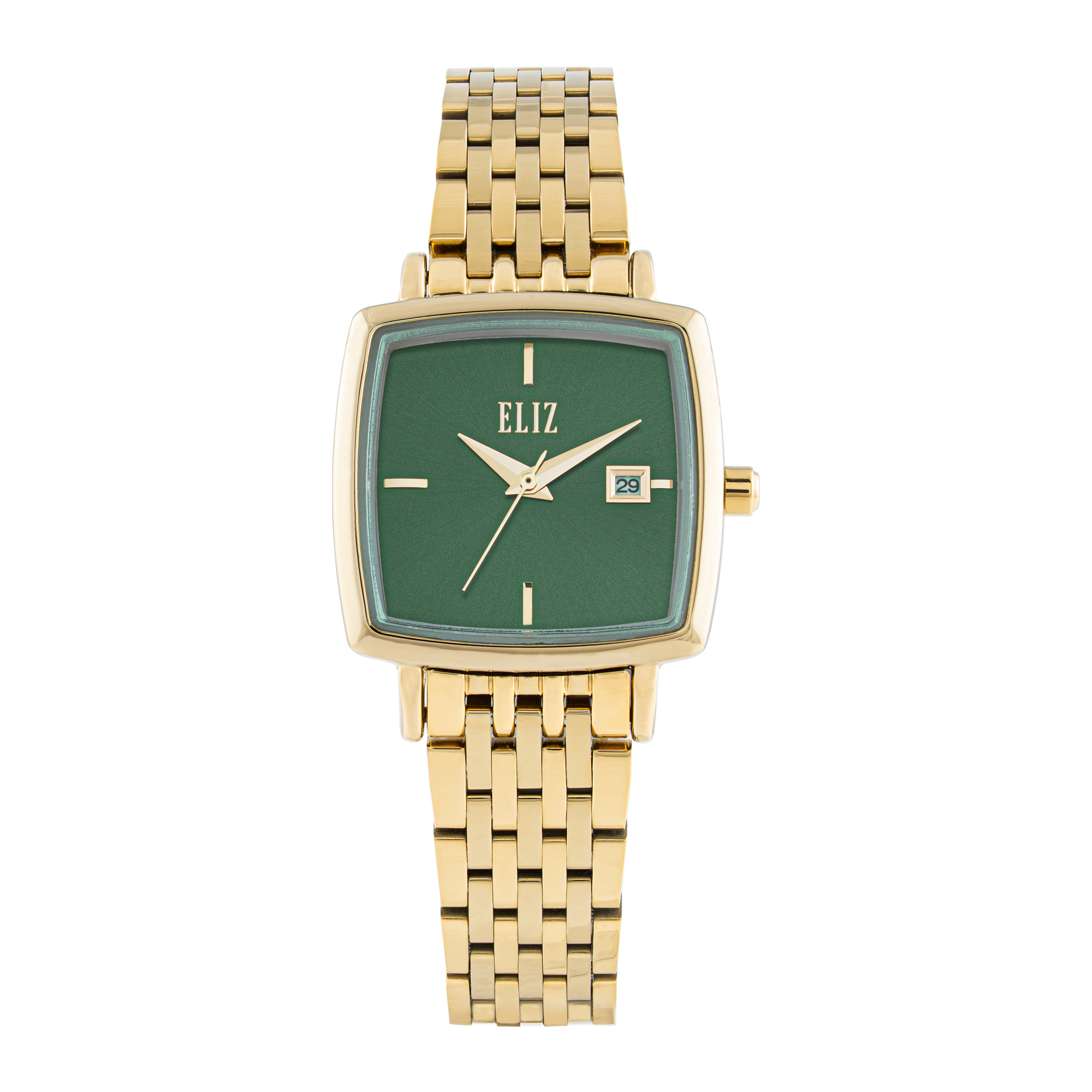 ELIZ  ES8880L2GEG SS Caseback & Band Calendar  Women's Watch