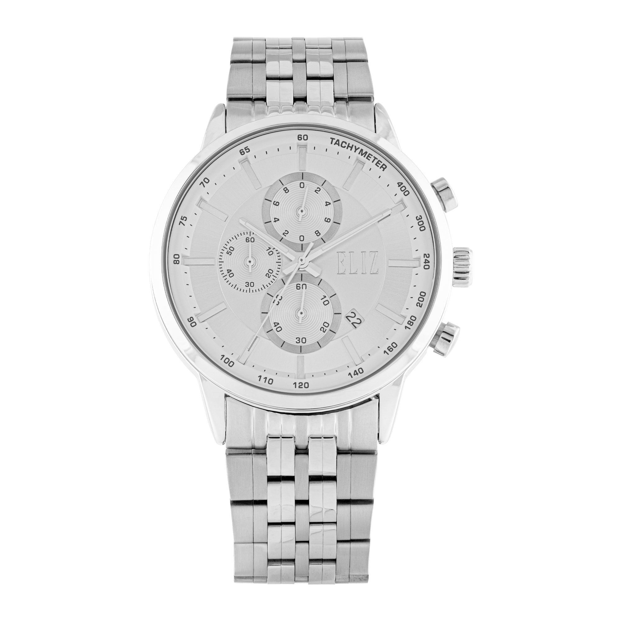 ELIZ ES8882L2SSS SS Caseback & Band Chronograph Women's Watch