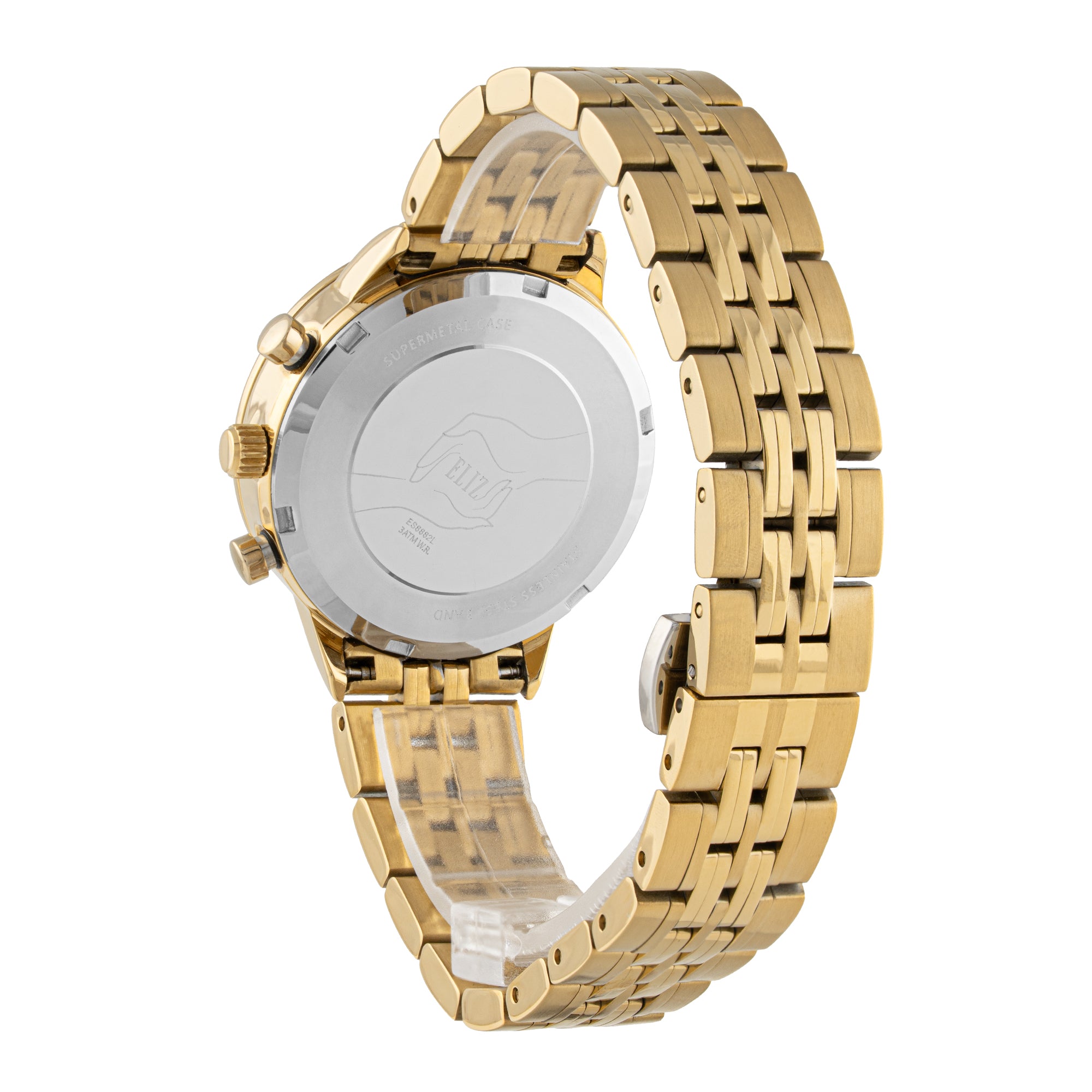 ELIZ ES8882L2GNG SS Caseback & Band Chronograph Women's Watch