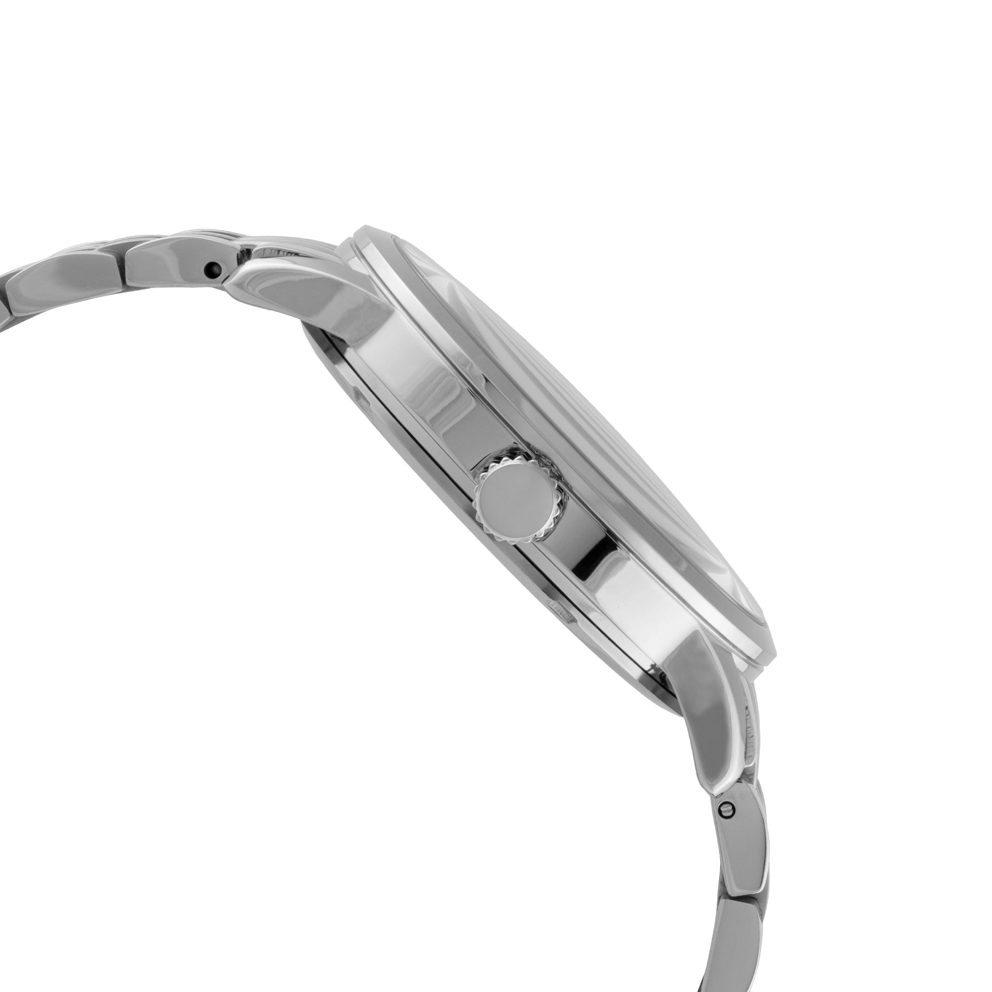 ELIZ ES8883G2SBS SS Caseback & Band Calendar Men's Watch