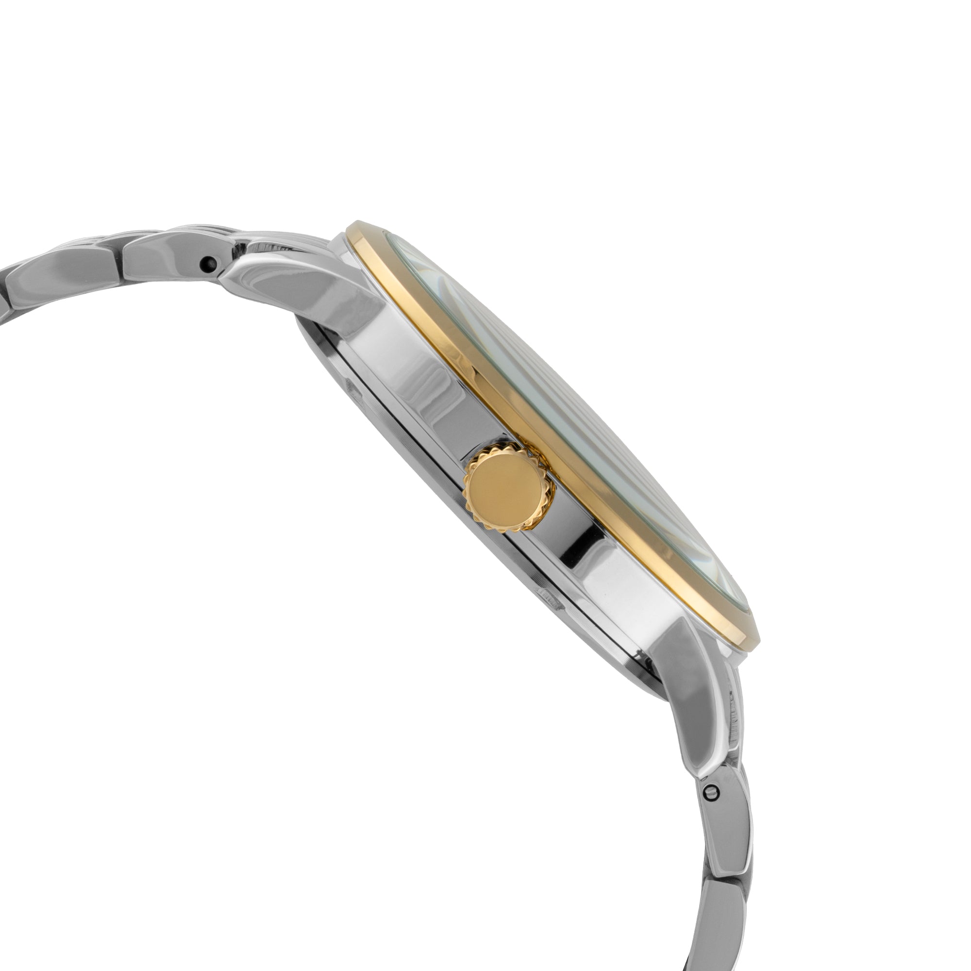 ELIZ ES8883G2TST SS Caseback & Band Calendar Men's Watch