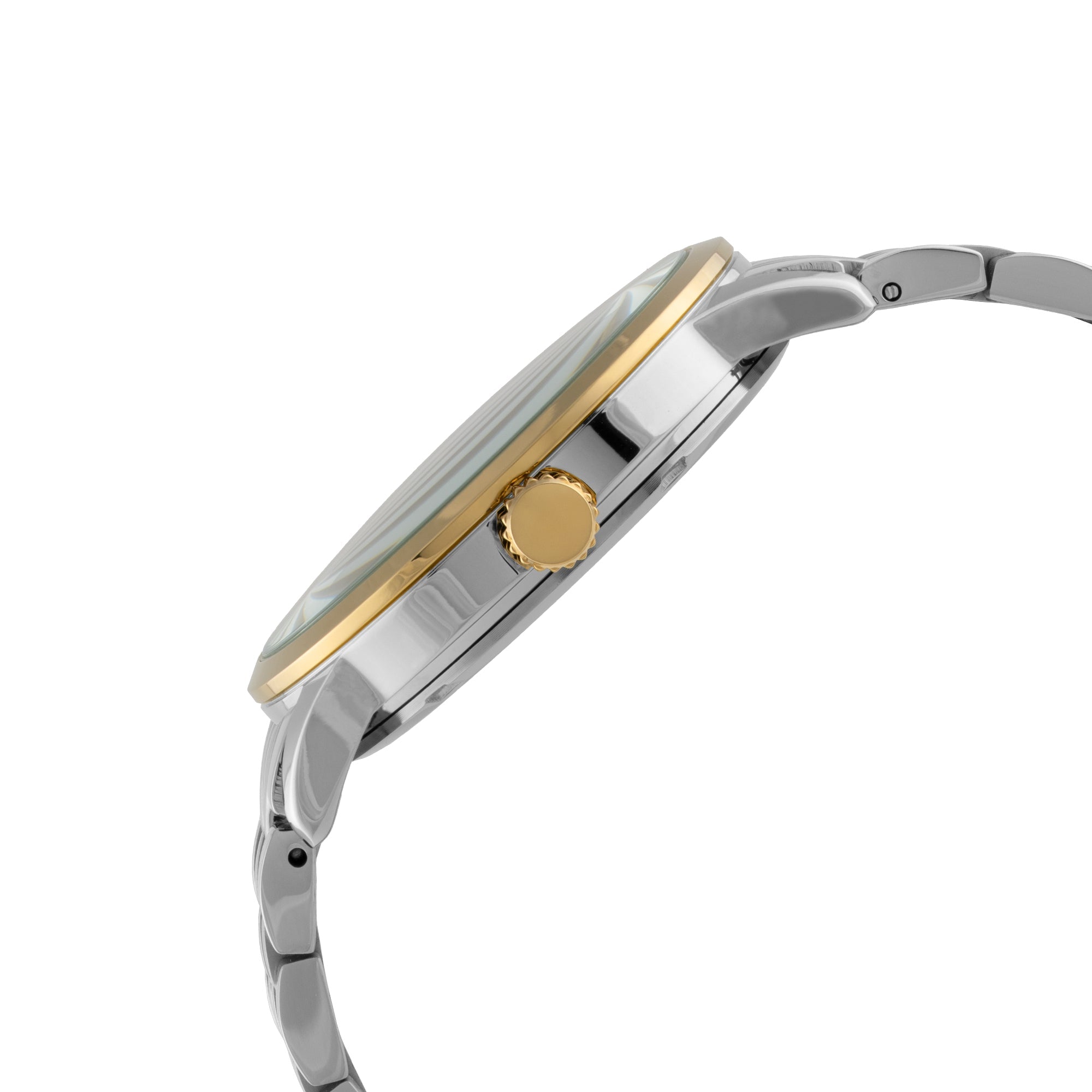 ELIZ ES8883G2TST SS Caseback & Band Calendar Men's Watch