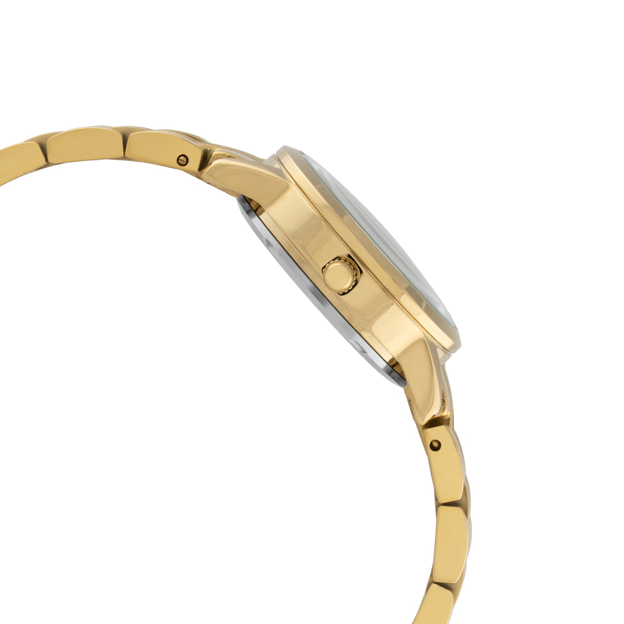 ELIZ ES8883L2GCG SS Caseback & Band Calendar Women's Watch