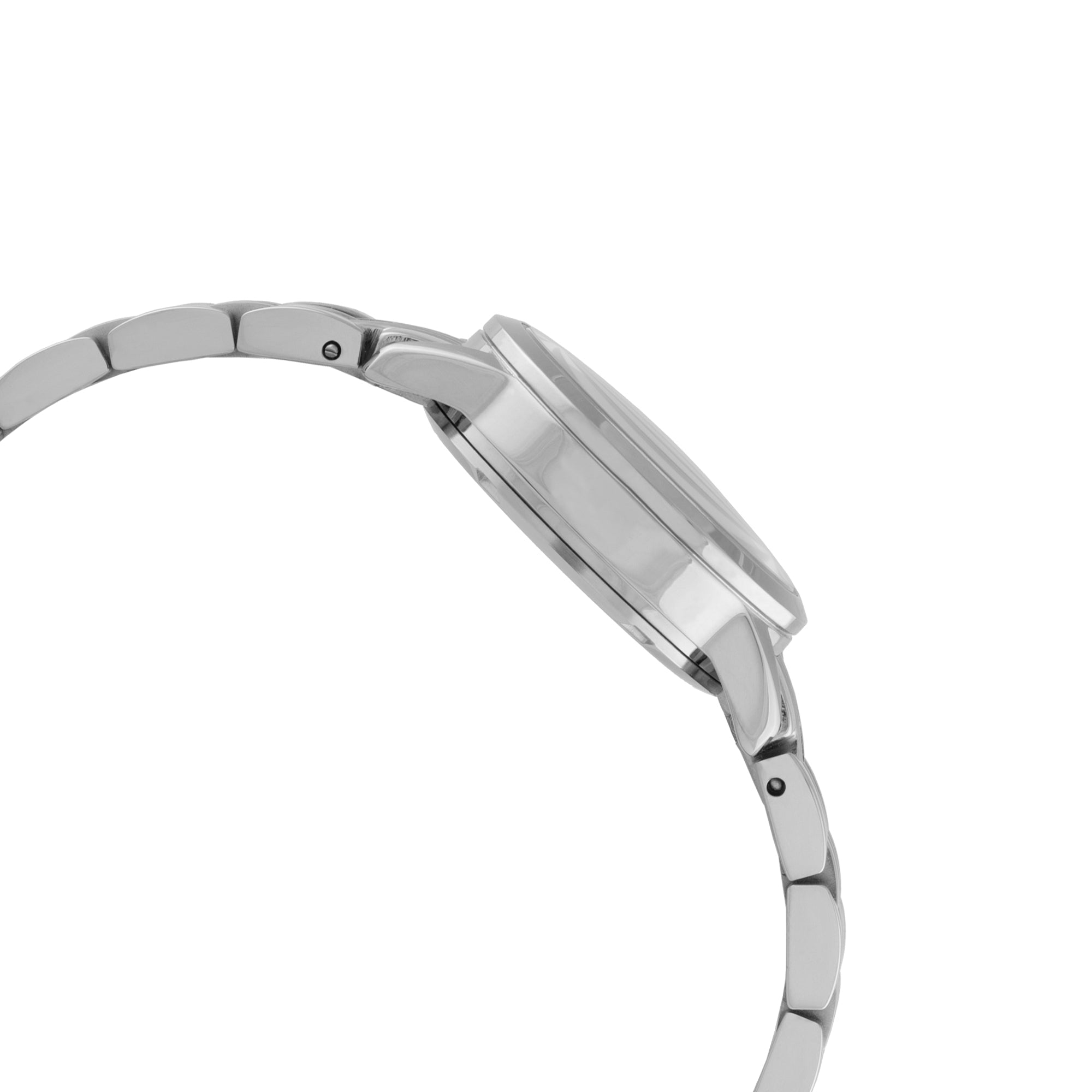 ELIZΒ ES8883L2SBS SS Caseback & Band Calendar Women's Watch