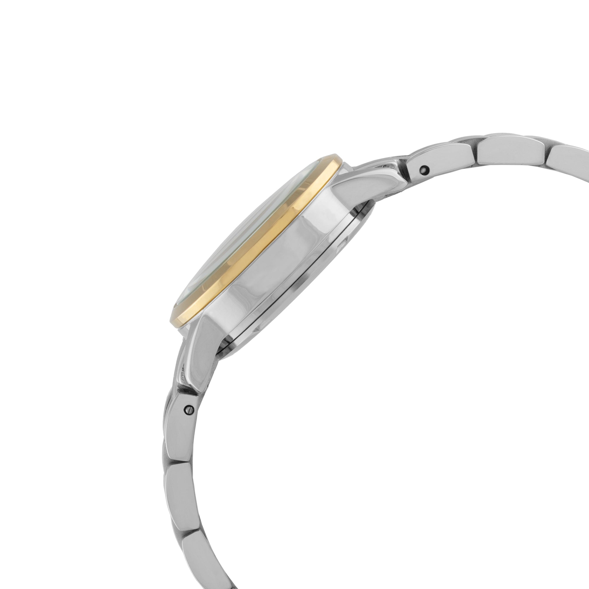 ELIZ ES8883L2TST SS Caseback & Band Calendar Women's Watch