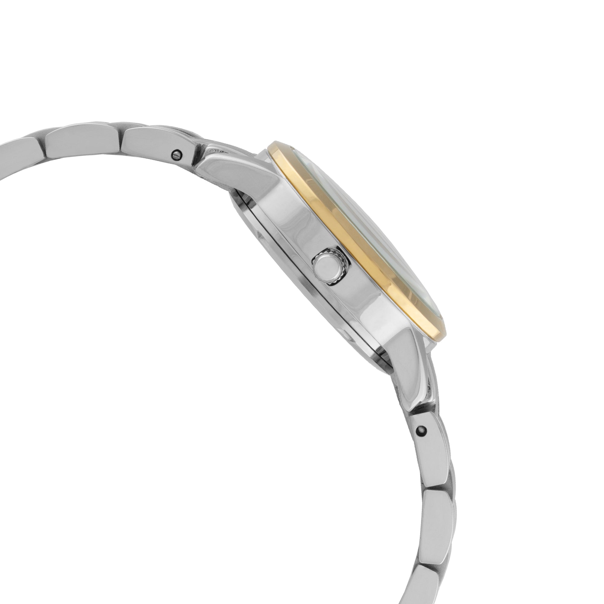 ELIZ ES8883L2TST SS Caseback & Band Calendar Women's Watch