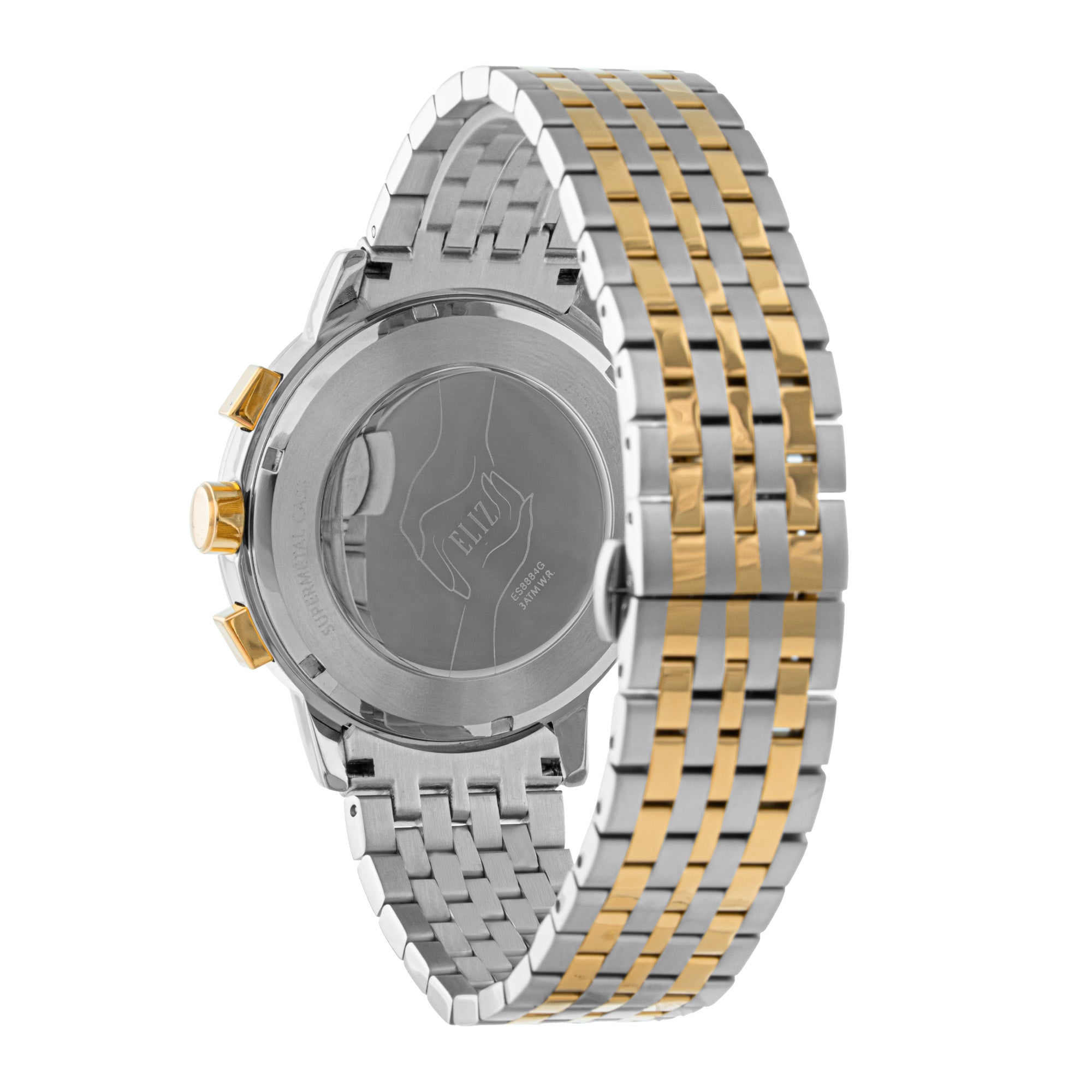 ELIZ ES8884G2TST SS Caseback & Band Multifunction Men's Watch