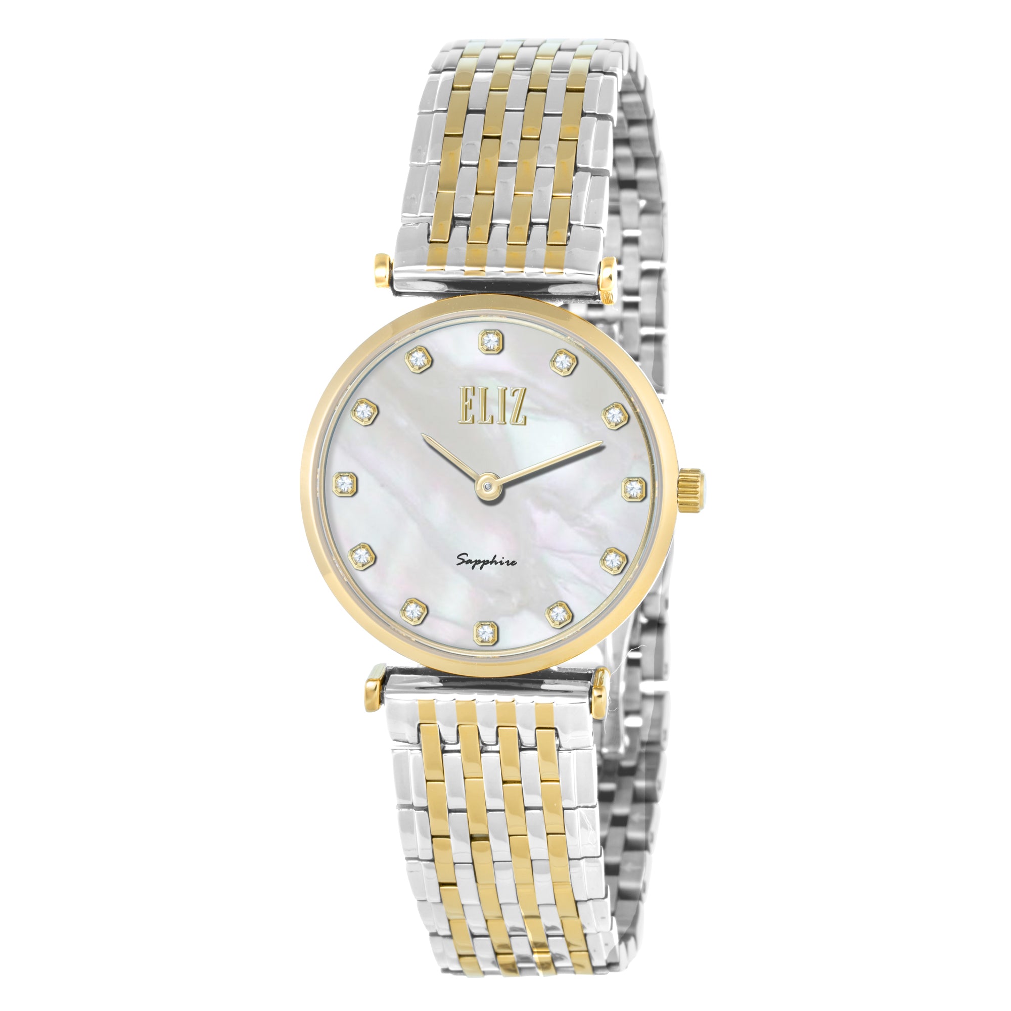 ELIZ ES8885L2THT SS Case & Band 2-Hands Women's Watch