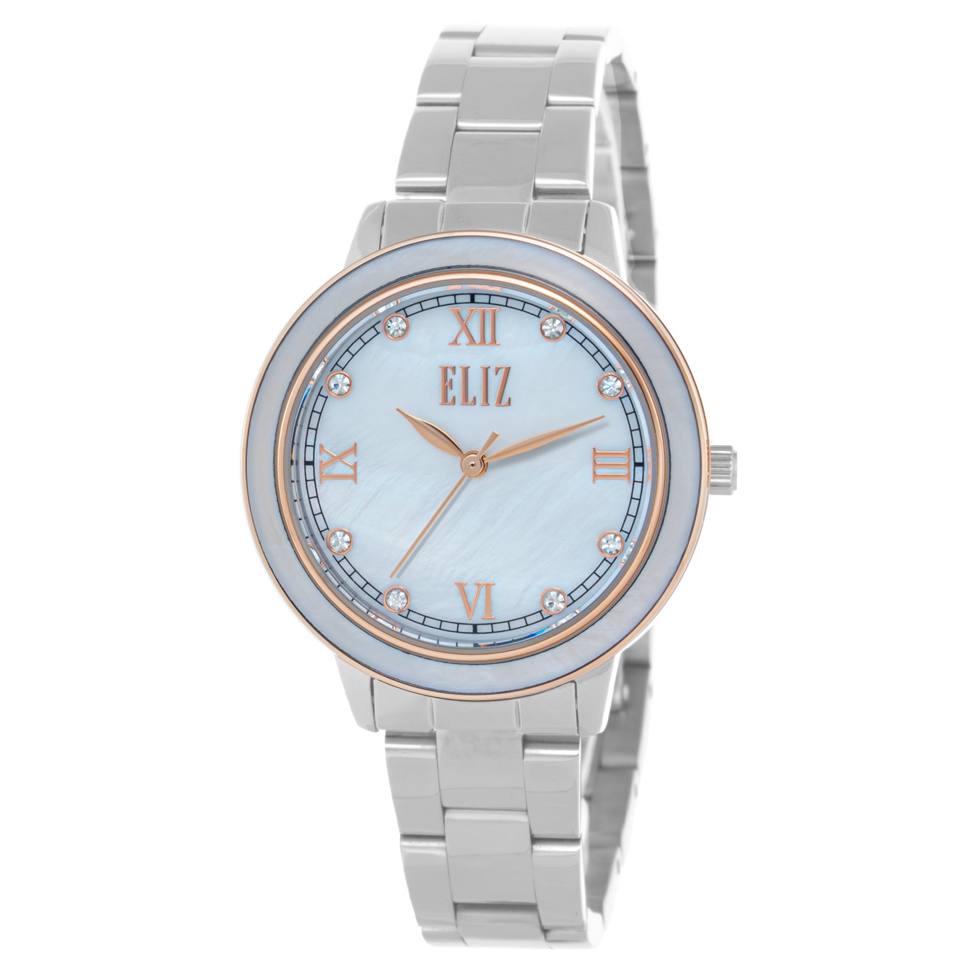 ELIZ ES8887L2UHS SS Case & Band 3-Hands Women's Watch
