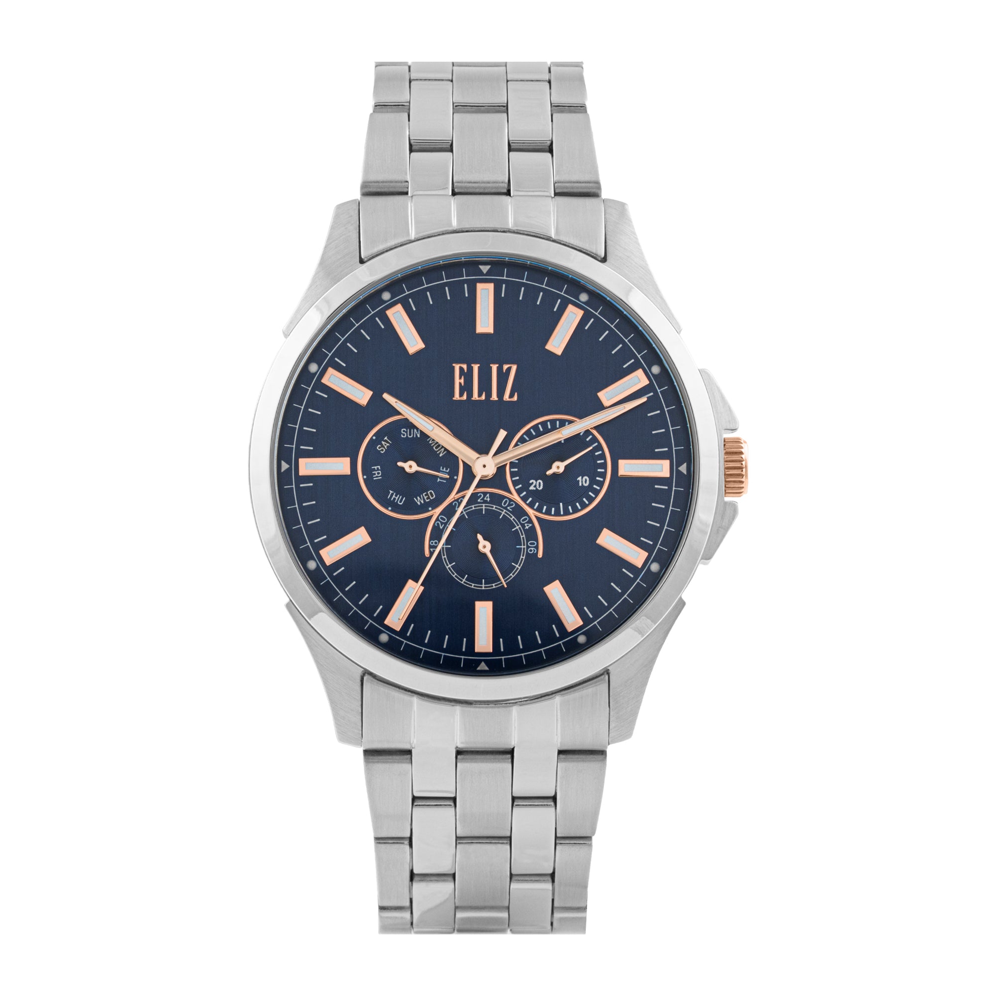 ELIZ ES8888G2SBS SS Case & Band Multifunction Men's Watch