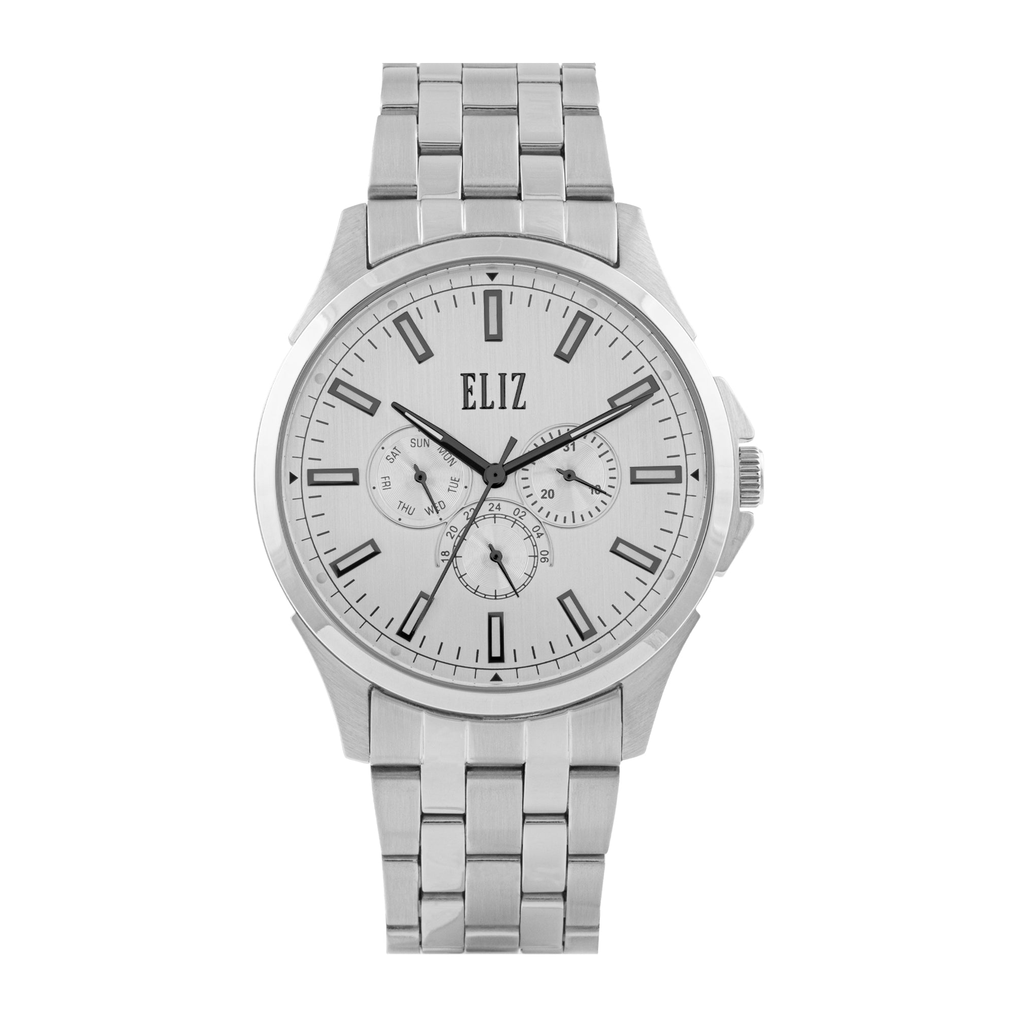 ELIZ ES8888G2SSS SS Case & Band Multifunction Men's Watch