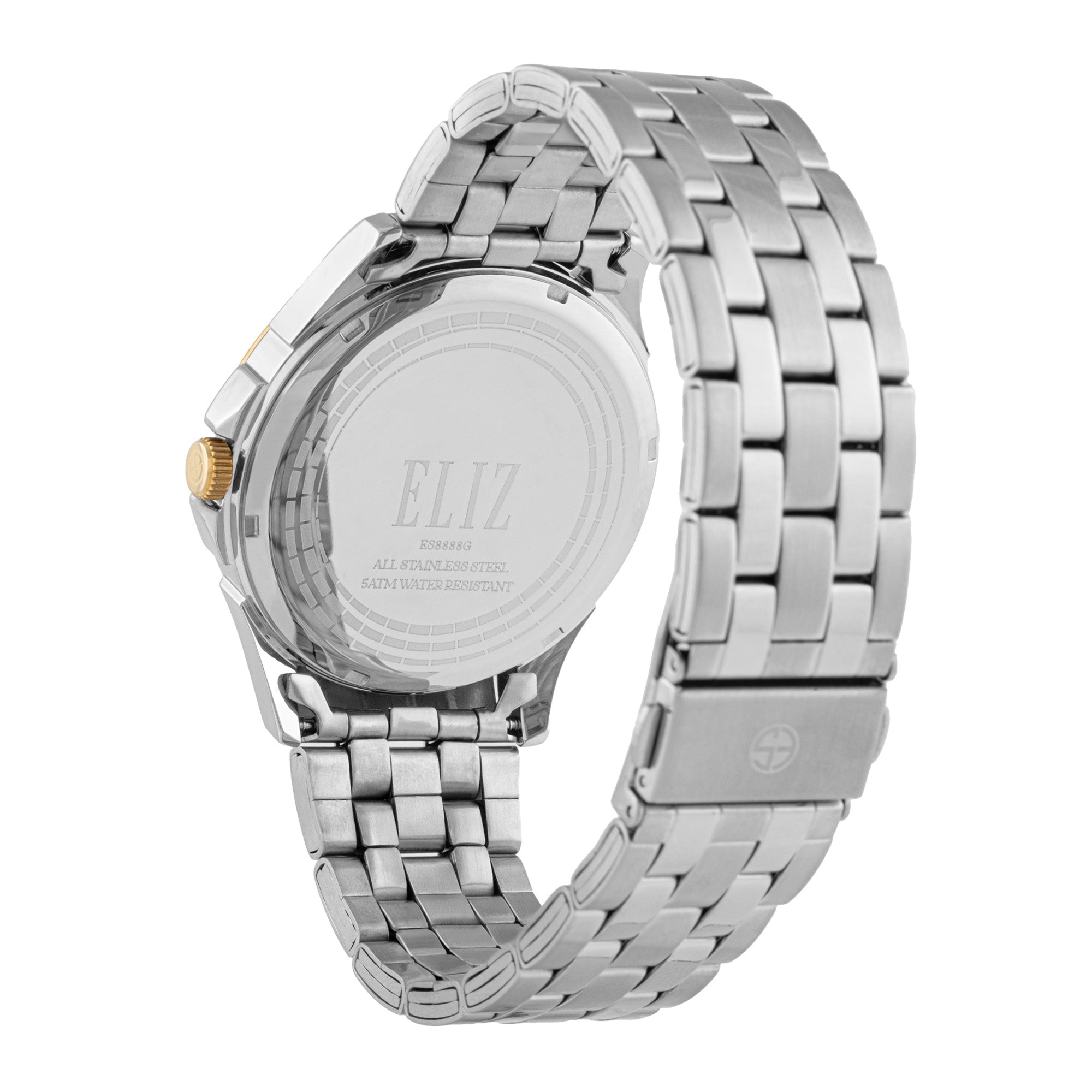 ELIZ ES8888G2TSS SS Case & Band Multifunction Men's Watch