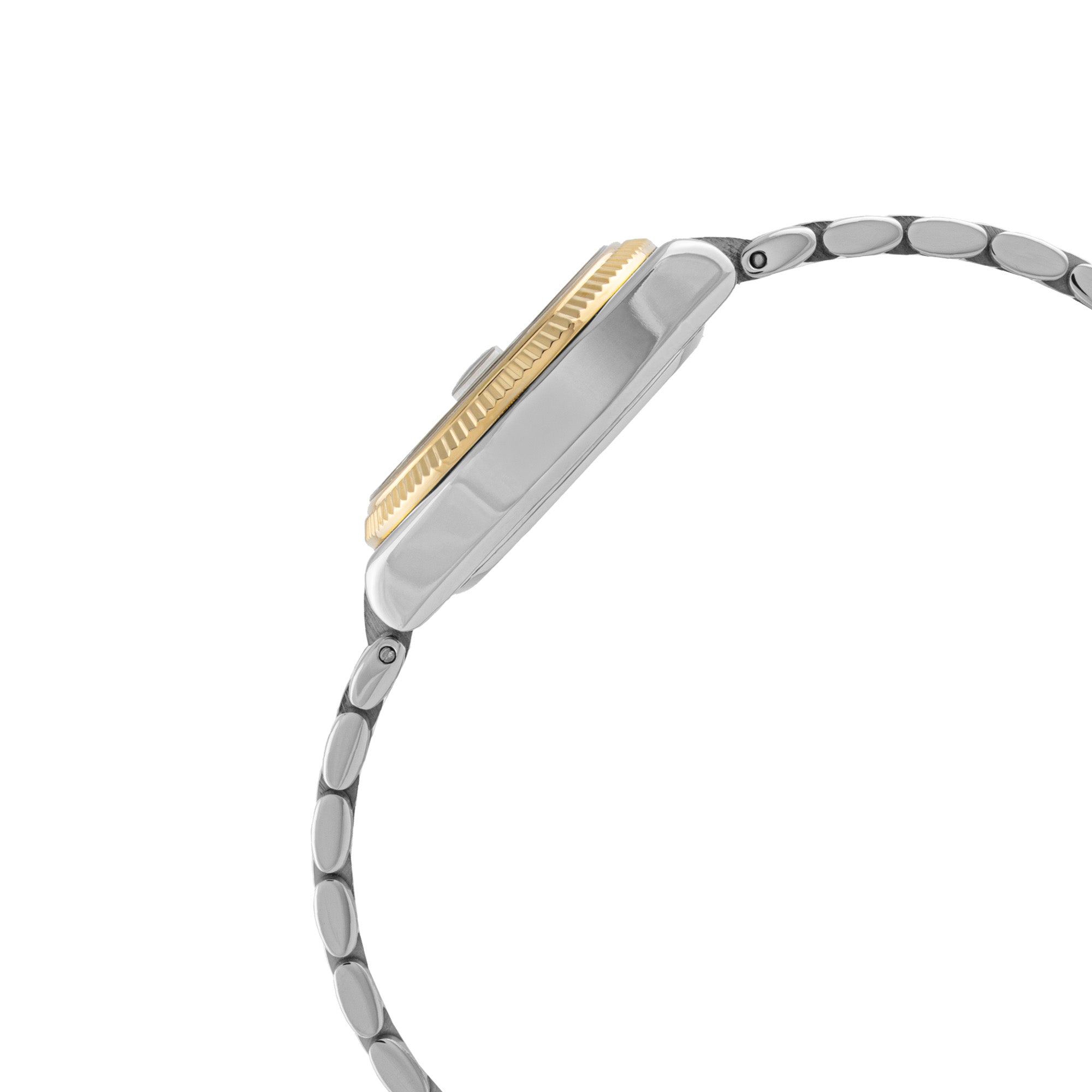 ELIZ ES8889L2TST SS Case & Band Calendar Women's Watch