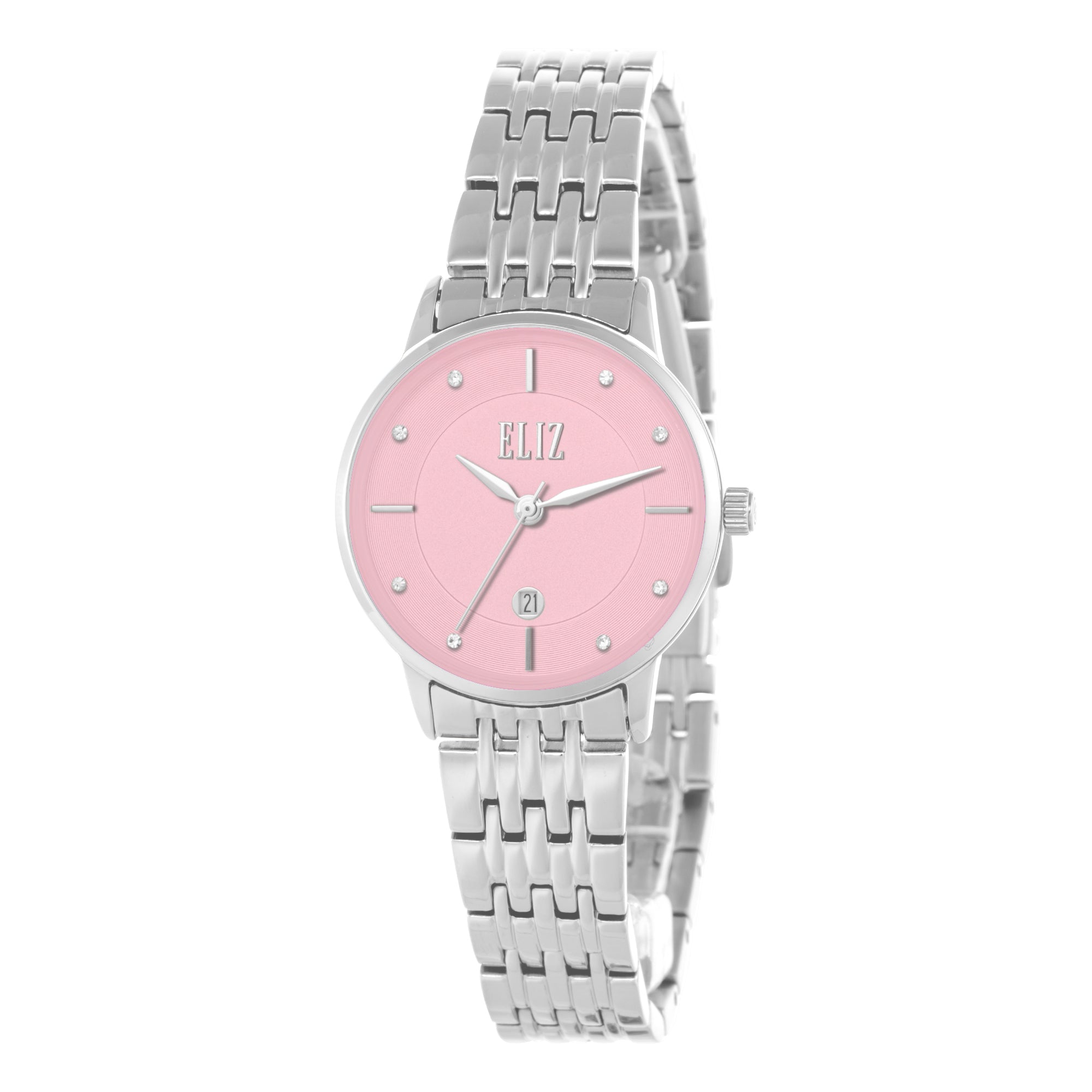ELIZ ES8891L2SPS SS Case & Band 3-Hands Women's Watch