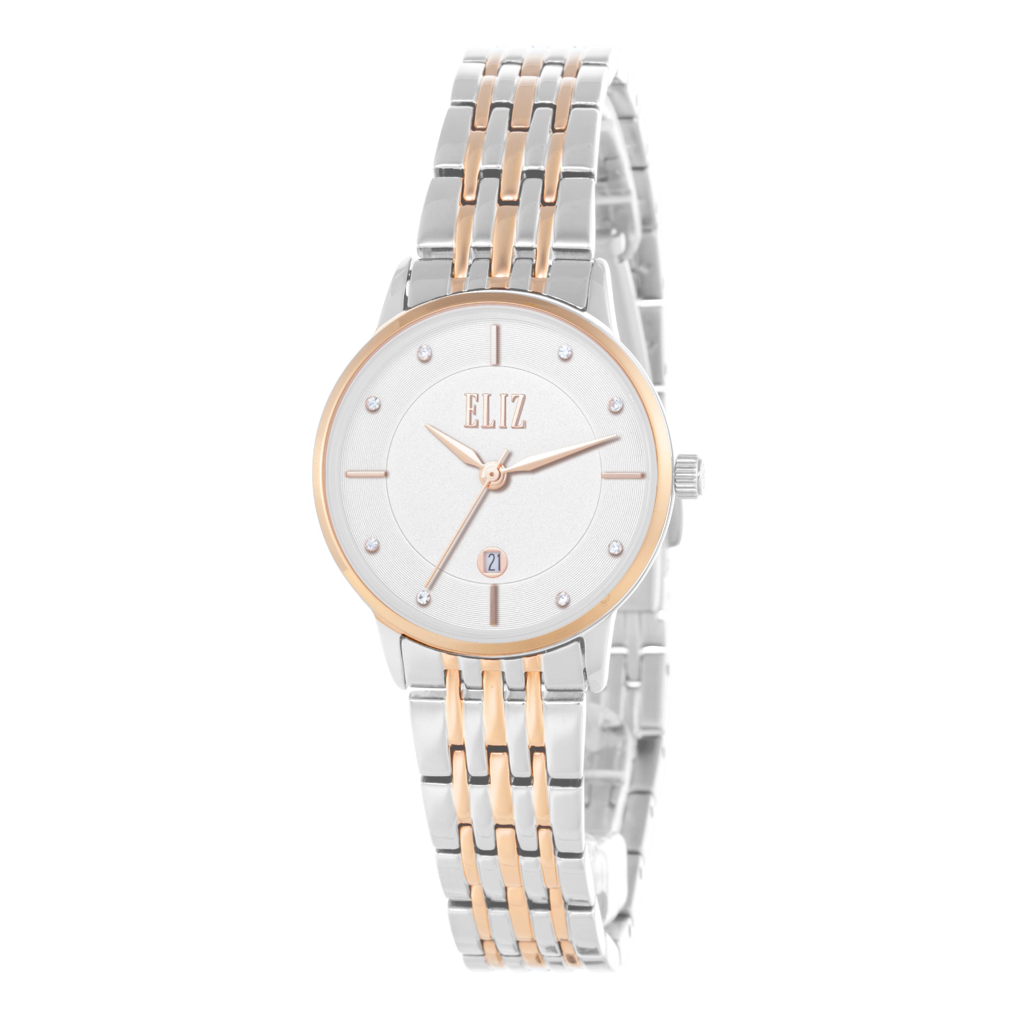 ELIZ ES8891L2USU SS Case & Band 3-Hands Women's Watch
