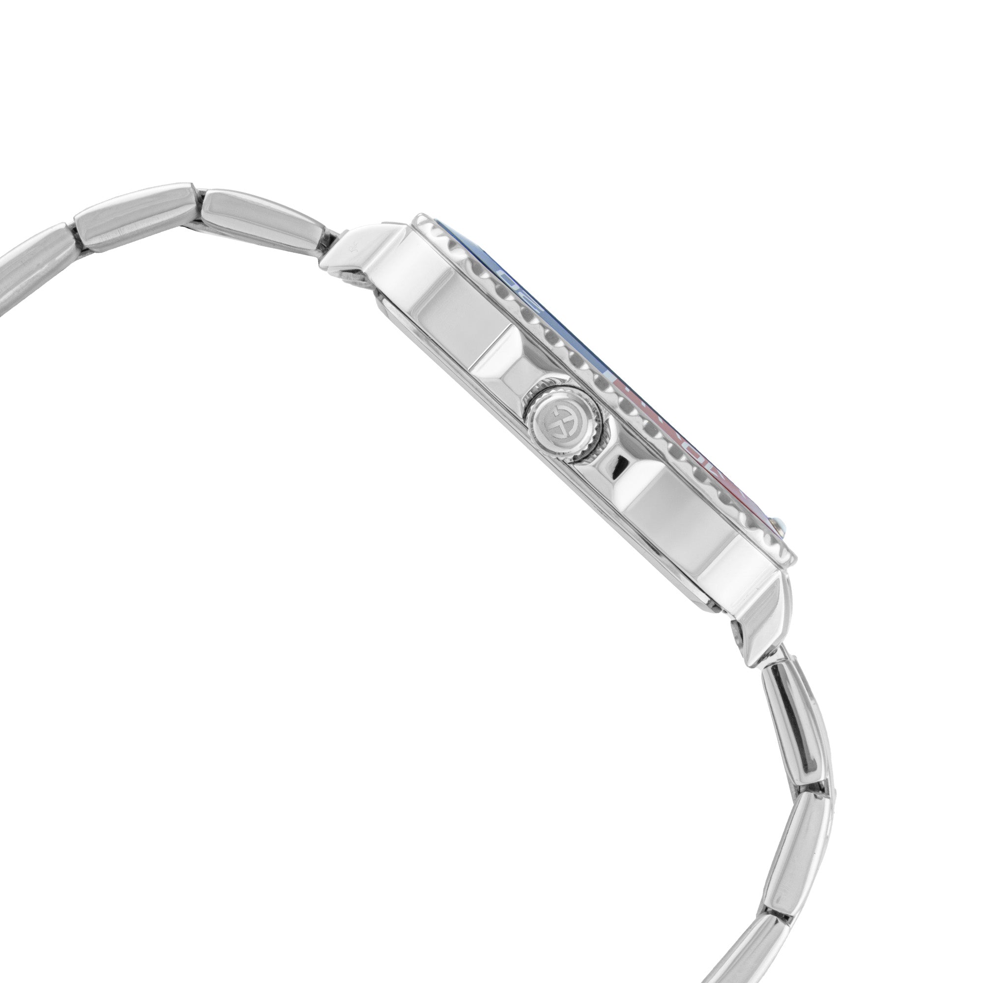 ELIZ ES8892G2SRS SS Case & Band Calendar Men's Watch