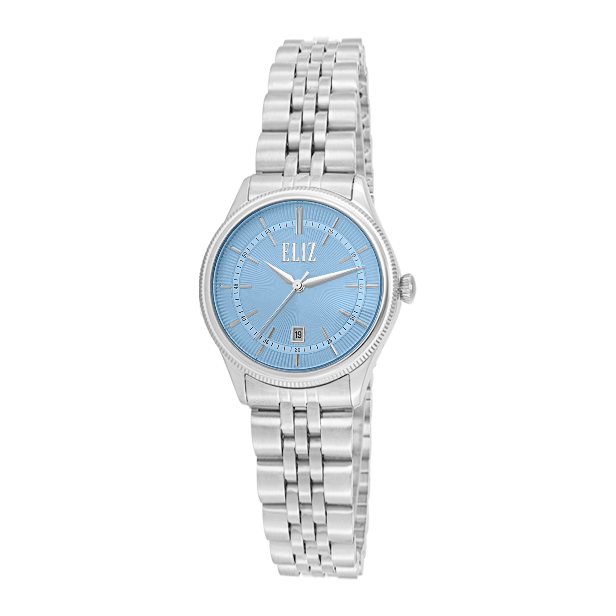 ELIZ ES8893L2SIS SS Case & Band Calendar Women's Watch