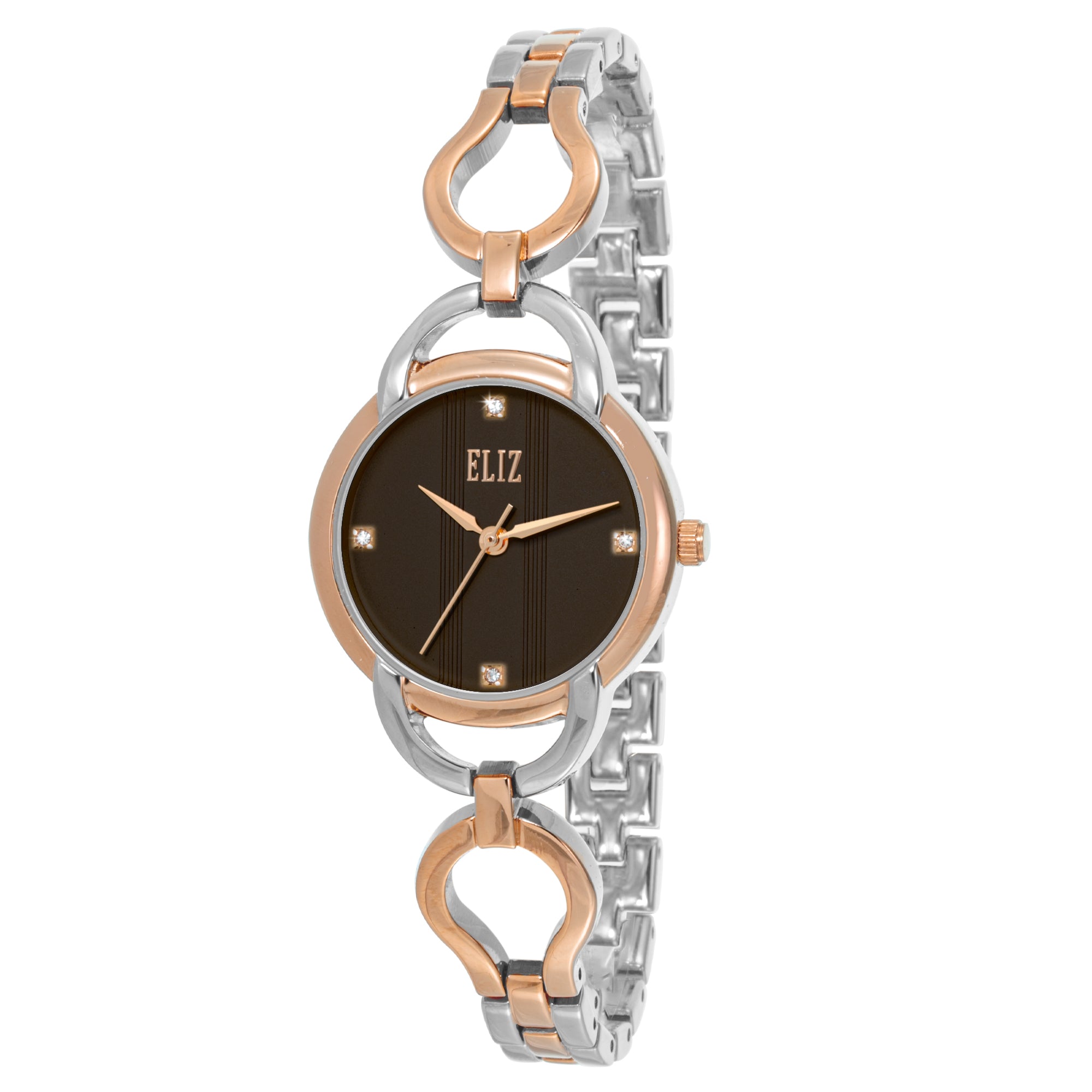 ELIZ ES8898L2UOU Metal Case and Bracelet 3-Hands Women's Watch