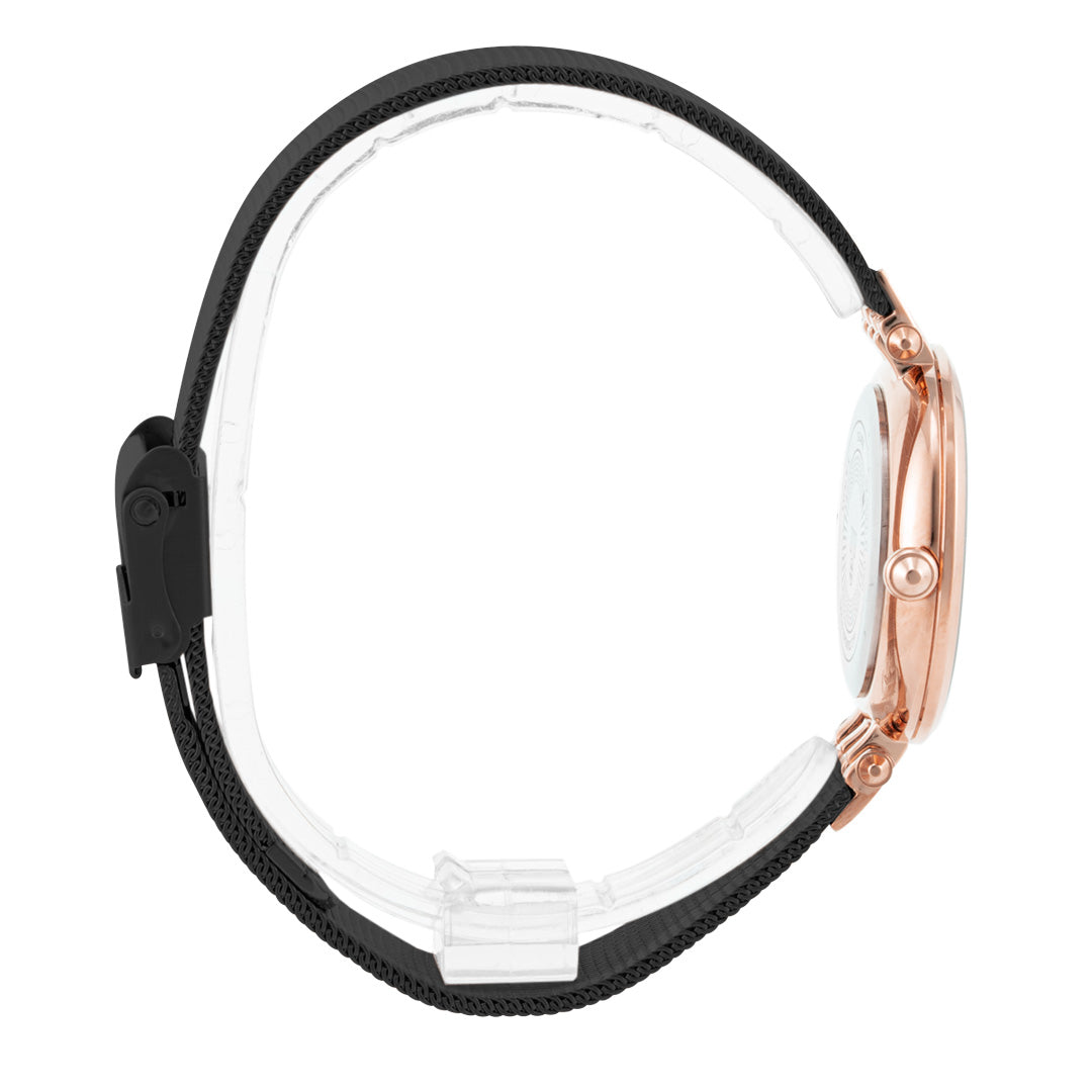 ELIZ ES8905L2RNN SS CASE & MESH STRAP CALENDAR WOMEN'S WATCH