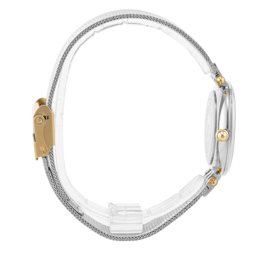 ELIZ ES8905L2TST SS Case & Mesh Strap Date Women's Watch