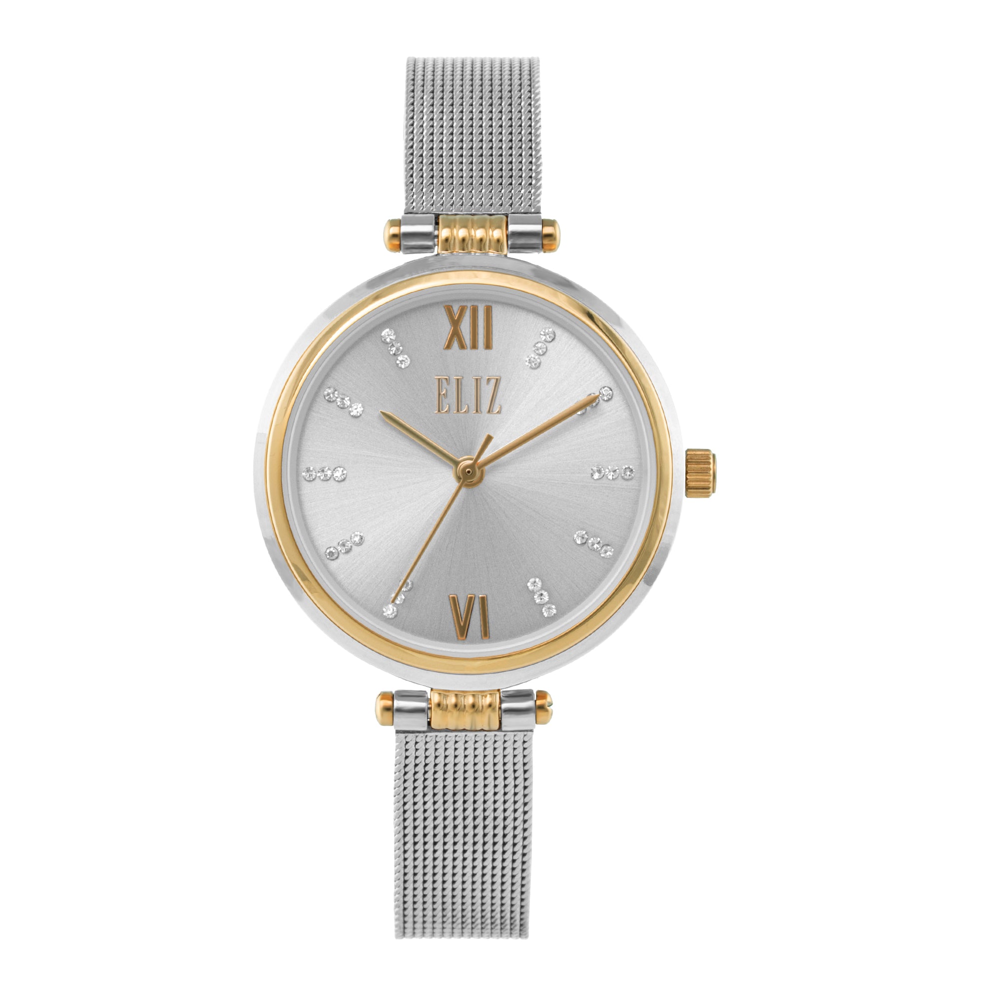 ELIZ ES8906L2TSS SS Case & Mesh Strap 3-Hands Women's Watch