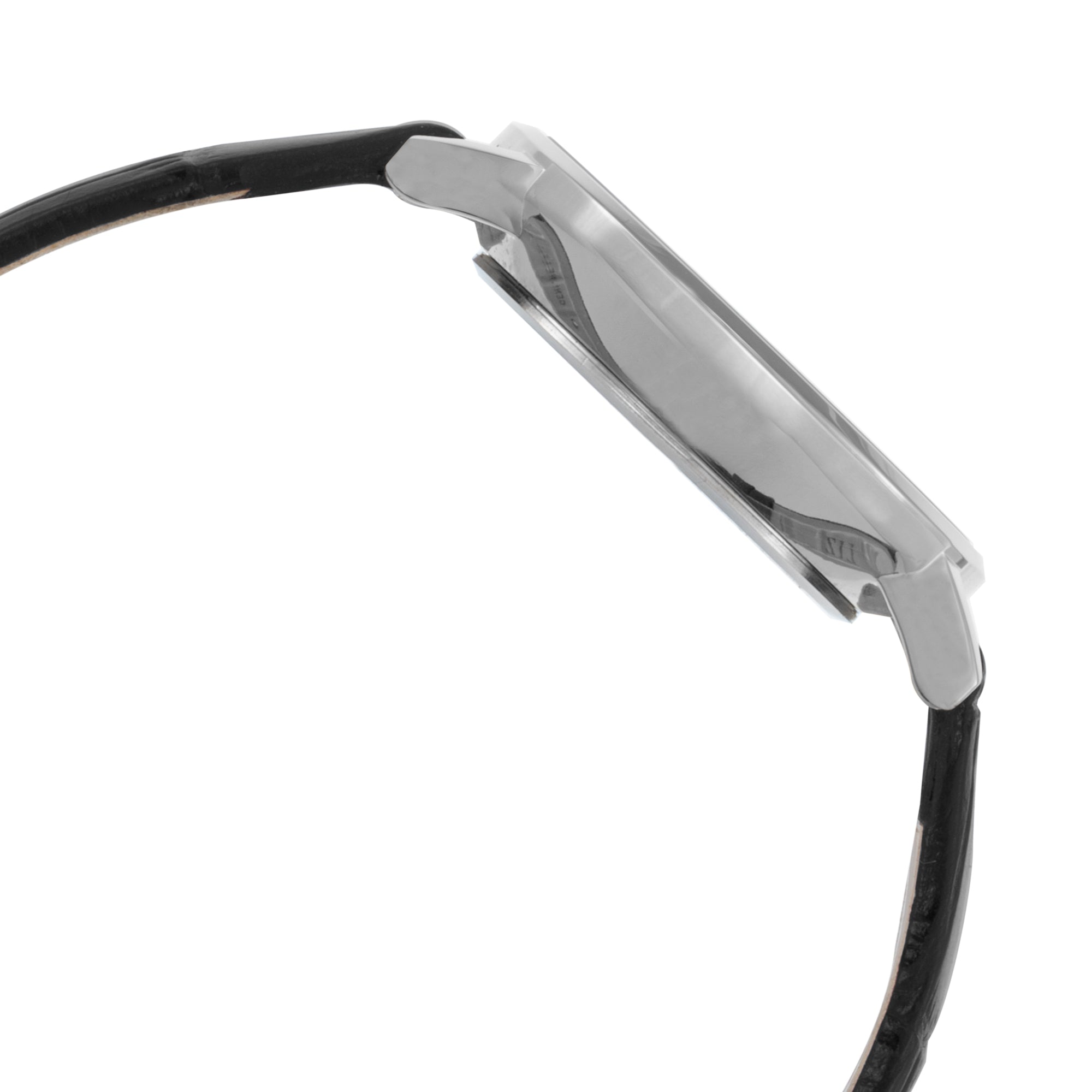 ELIZ ES8908L1SSN SS Caseback & Leather 3-Hands Women's Watch