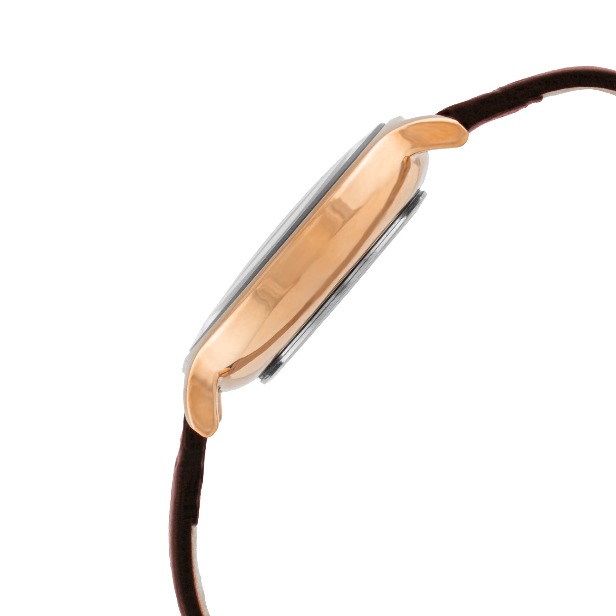 ELIZ ES8909L1RPO SS Caseback & Leather Strap 3-Hands Women's Watch