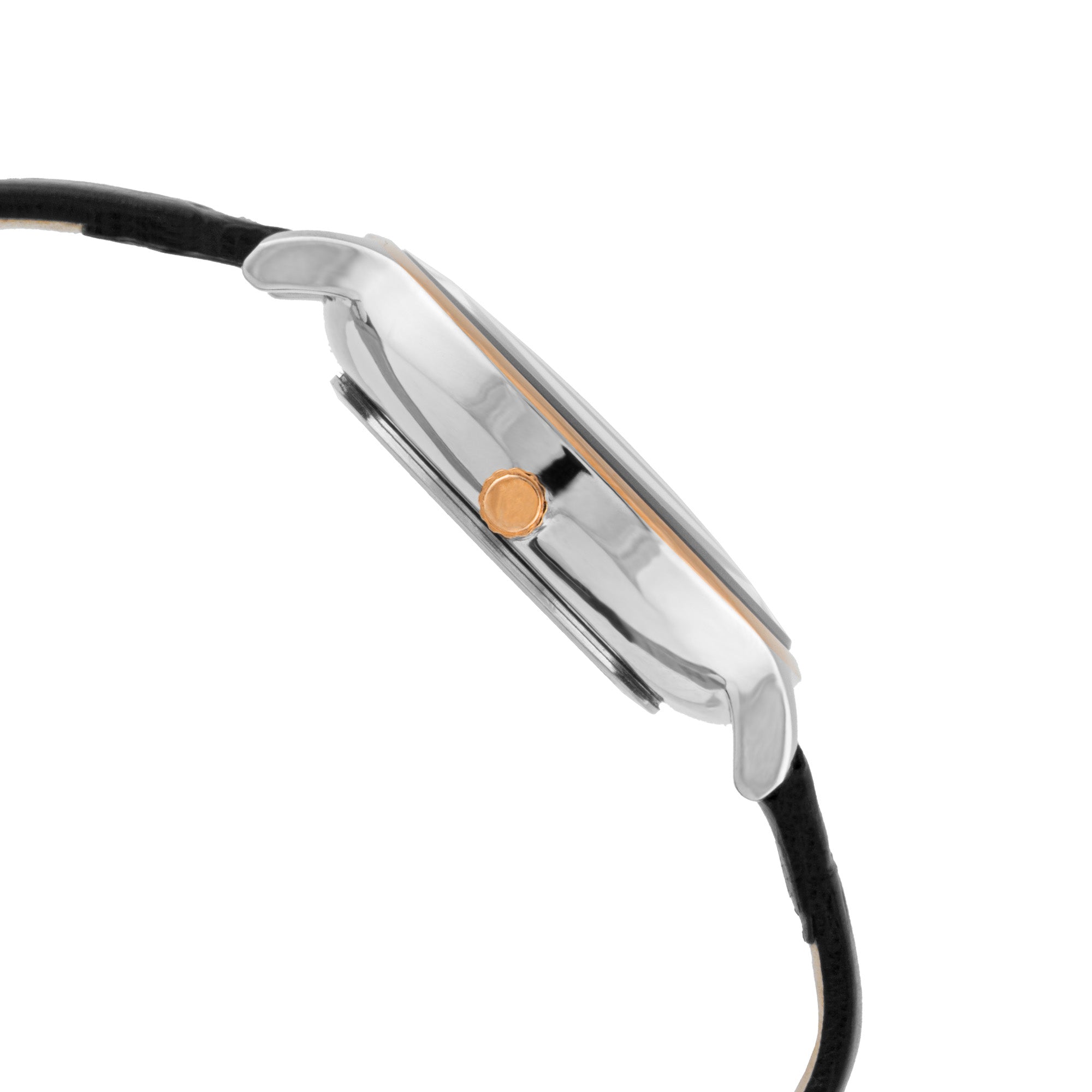 ELIZ ES8909L1USN SS Caseback & Leather Strap 3-Hands Women's Watch