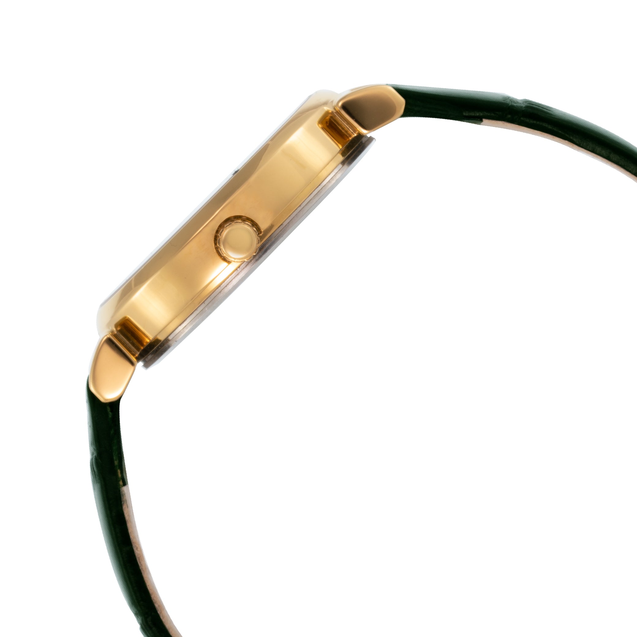 ELIZ ES8910L1GEE SS Caseback & Leather 2-Hands Women's Watch