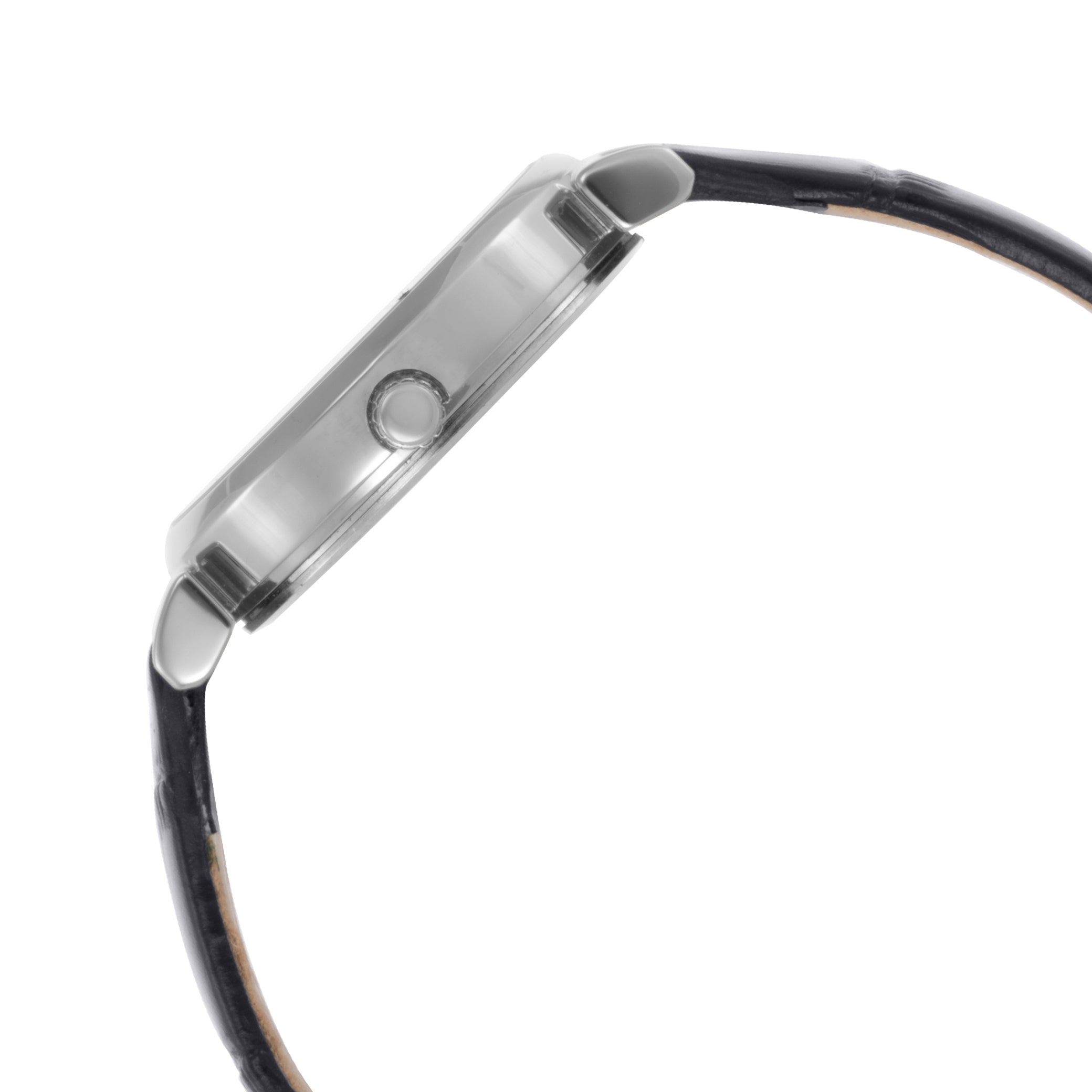 ELIZ ES8910L1SBB SS Caseback & Leather 2-Hands Women's Watch