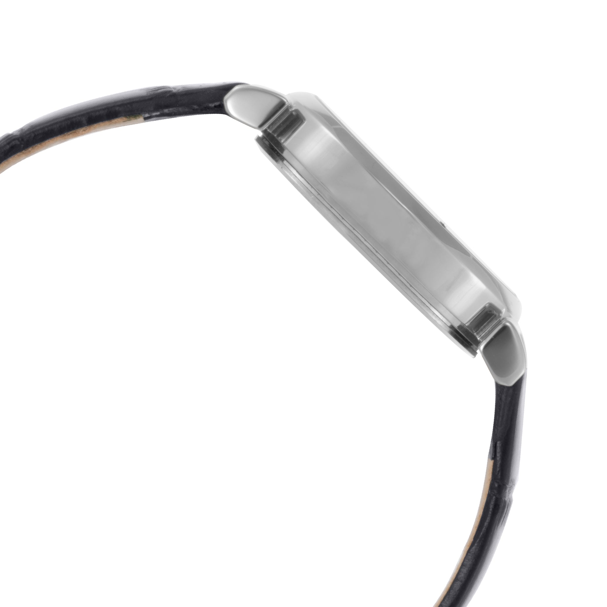 ELIZ ES8910L1SBB SS Caseback & Leather 2-Hands Women's Watch