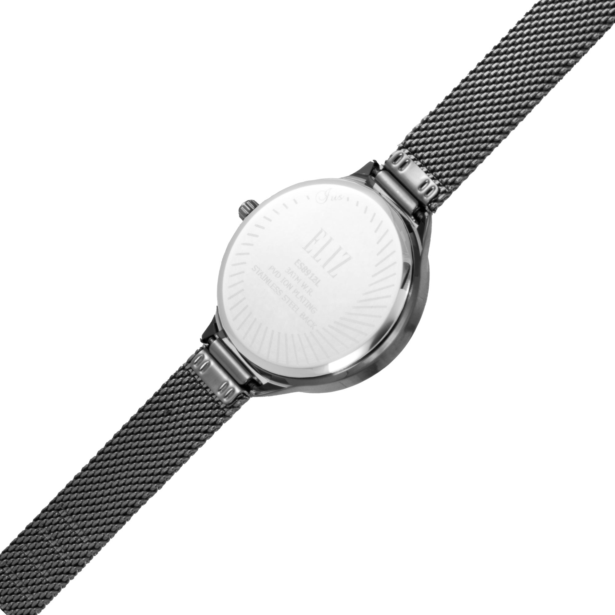 ELIZ ES8912L2NNN SS Caseback & Mesh Strap 3-Hands Women's Watch