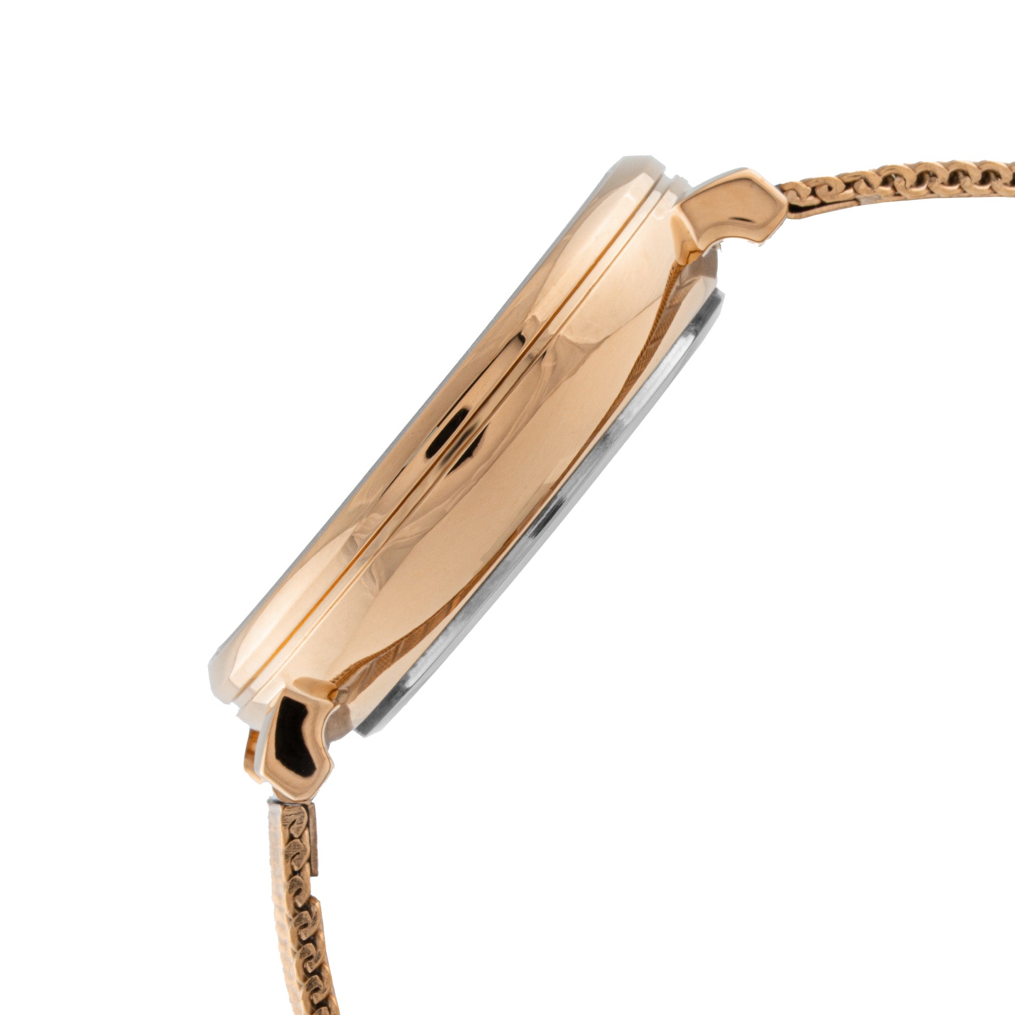 ELIZ ES8914L2RBR SS Caseback & Mesh Strap Multifunction Women's Watch