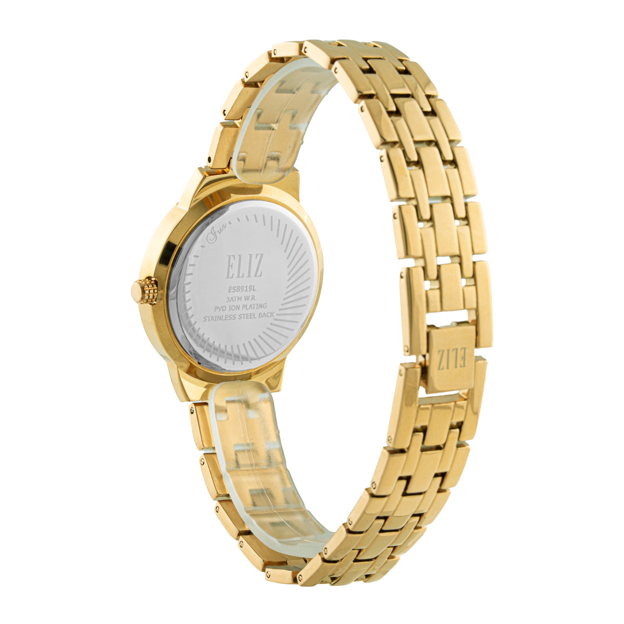 ELIZ ES8919L2GCG Metal Case and Bracelet 3-Hands Women's Watch