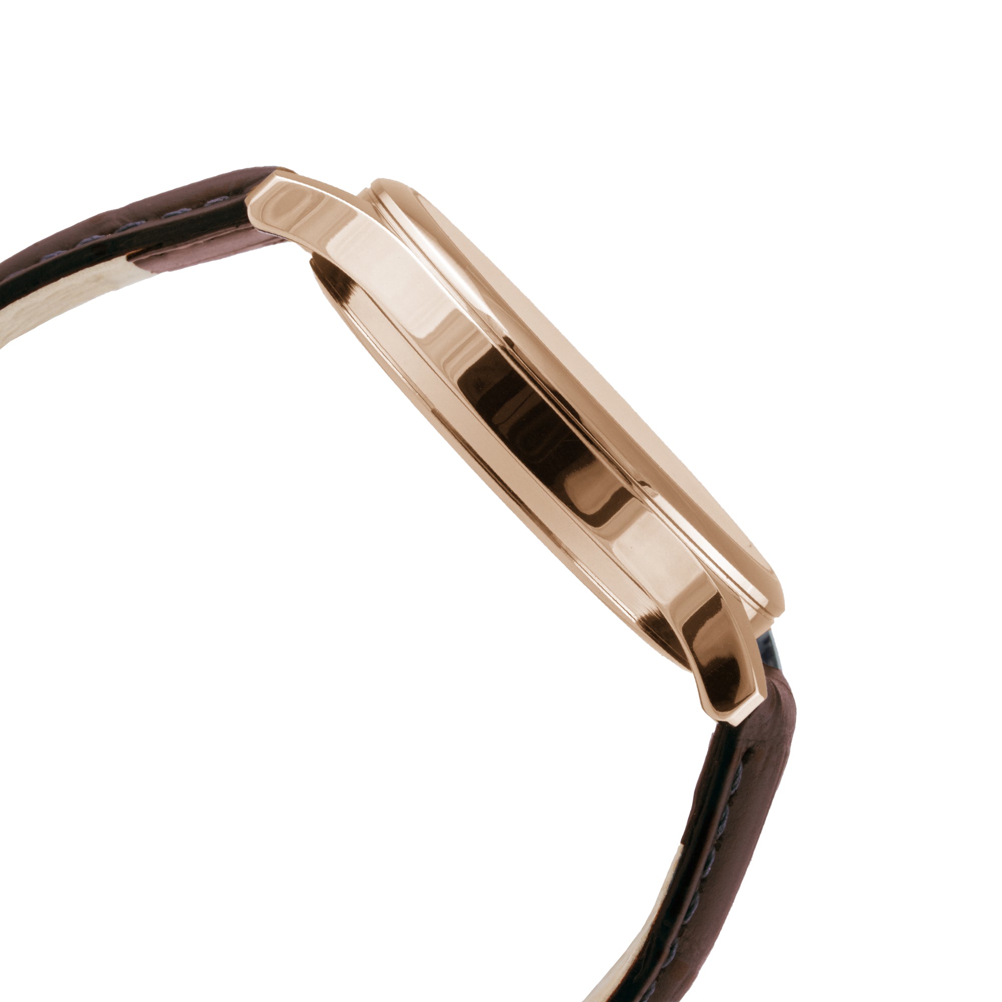 ELIZ ES8921G1ROO – ELIZ Classique Men's Watch – 42mm PVD Rose Gold Case – Brown Dial – Quartz Movement – Brown Leather Strap