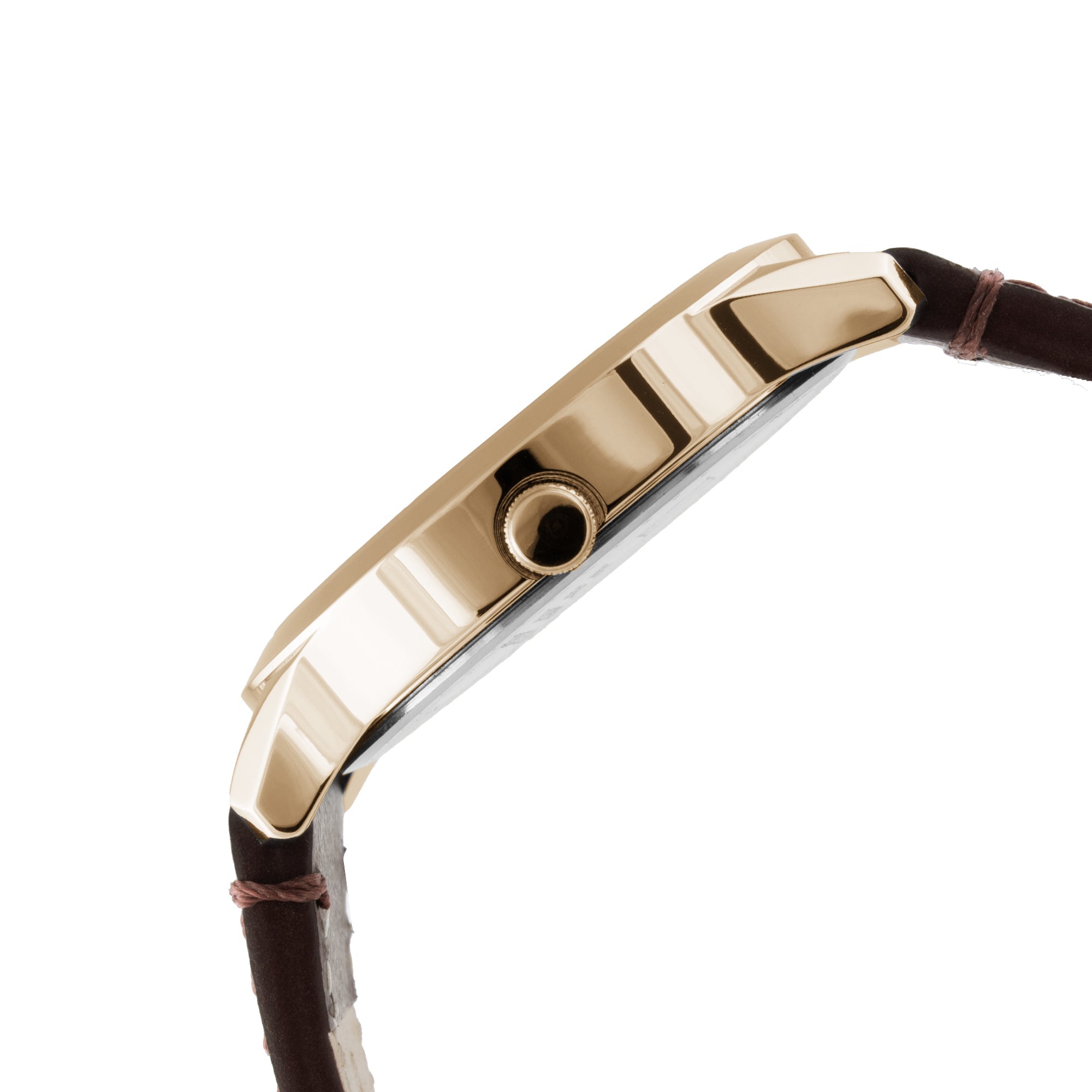 ELIZ ES8923G1RSO SS Caseback & Leather Strap Day-Date Men's Watch