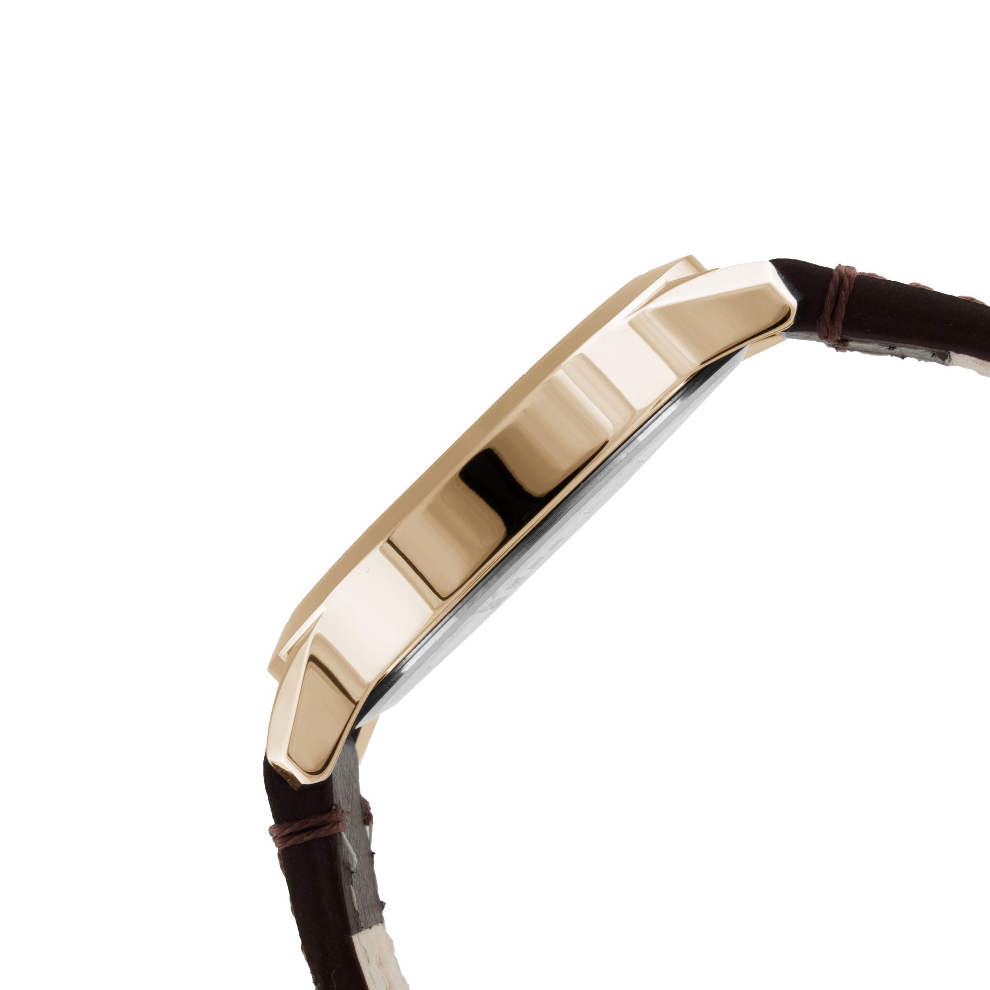 ELIZ ES8923G1RSO SS Caseback & Leather Strap Day-Date Men's Watch