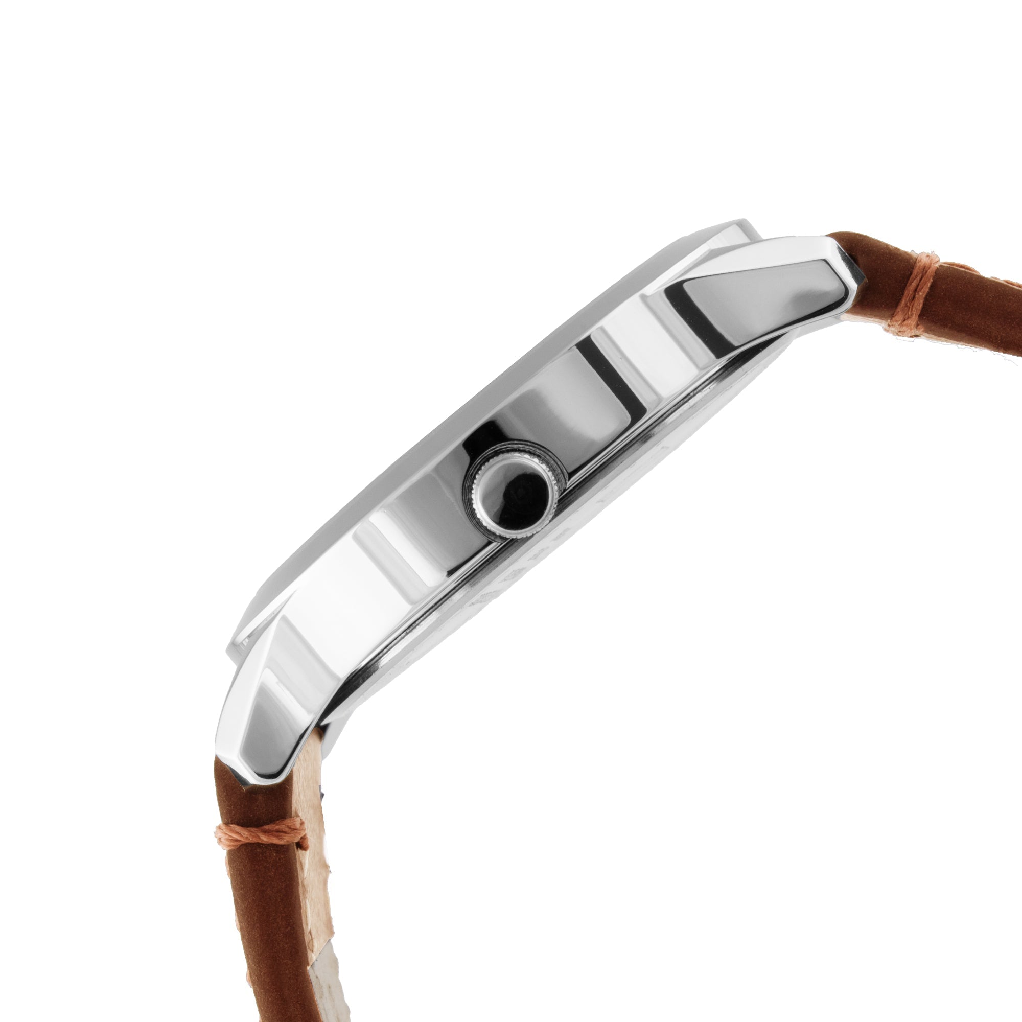 ELIZ ES8923G1SSD SS Caseback & Leather Strap Day-Date Men's Watch