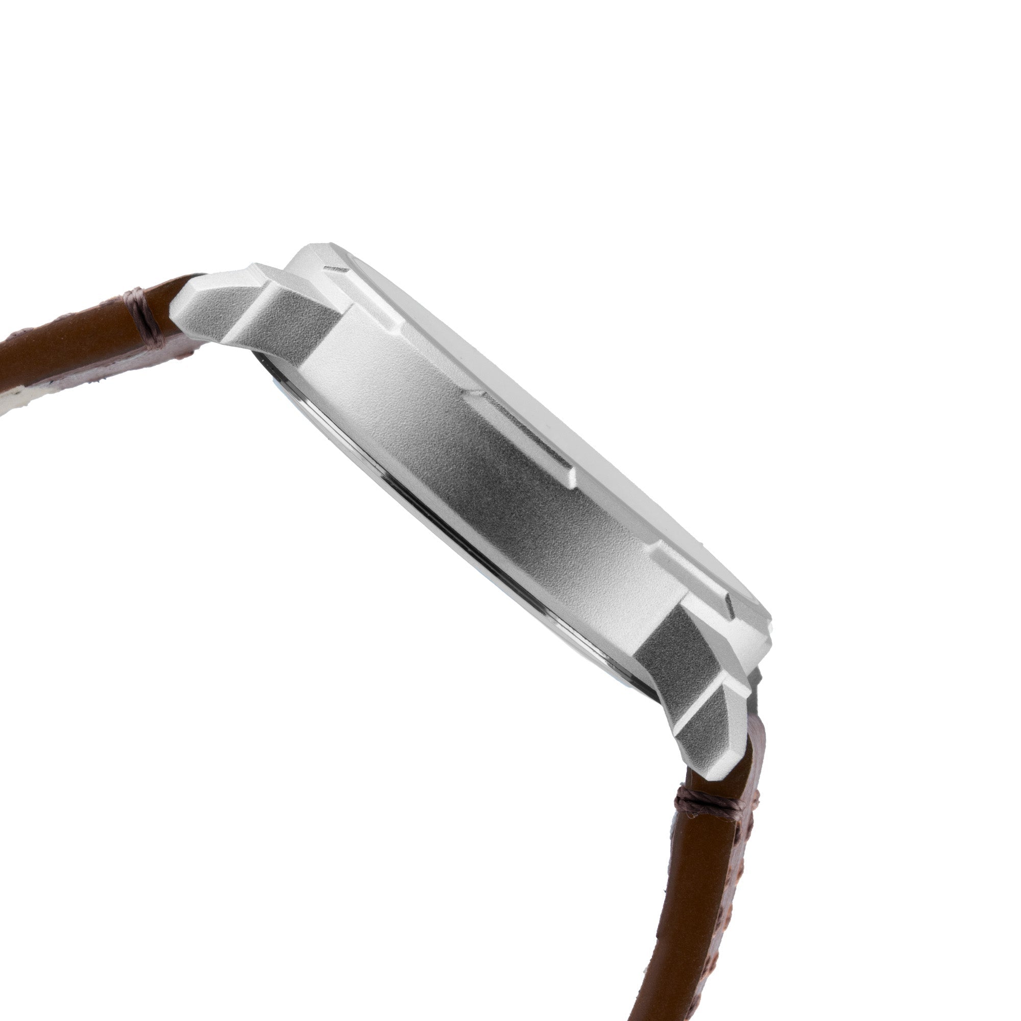 ELIZ ES8924G1SBO SS Caseback & Leather Strap Day-Date Men's Watch