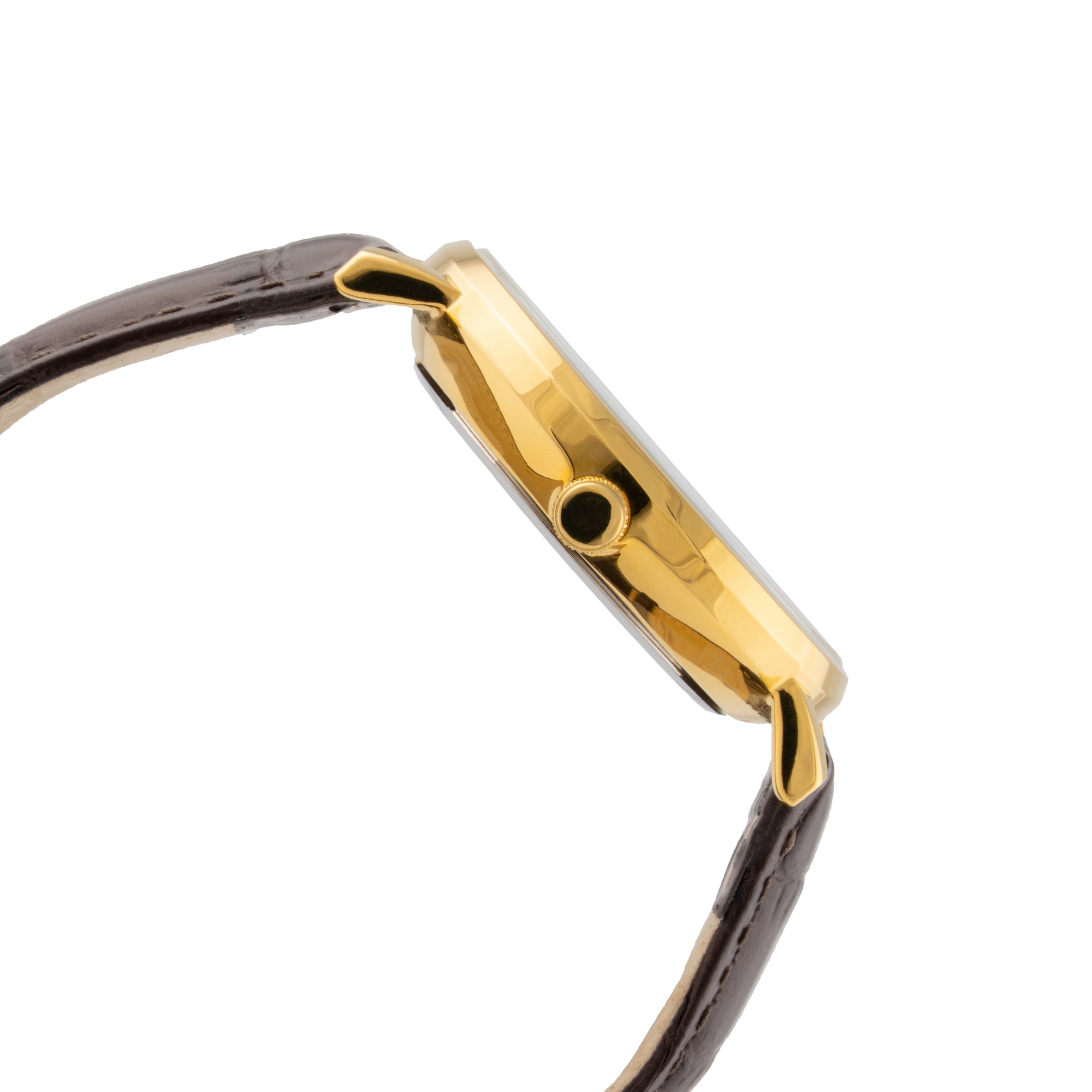 ELIZ ES8926G1GSO – ELIZ Classique Men's Watch – 40mm Stainless Steel Case – Silver Dial – Multifunction Quartz Movement – Brown Leather Strap