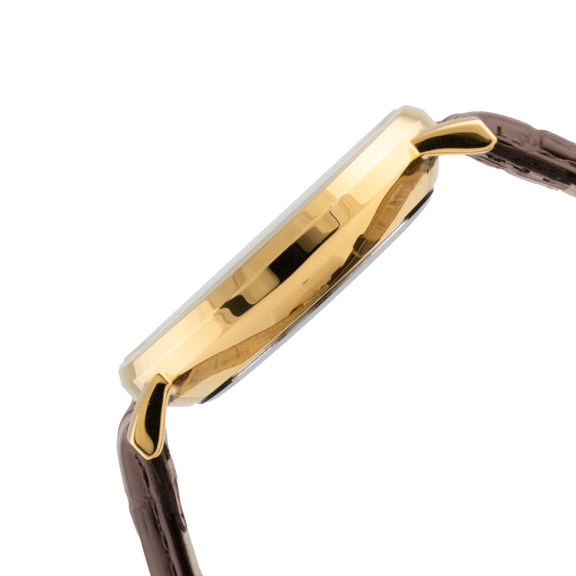 ELIZ ES8926G1GSO – ELIZ Classique Men's Watch – 40mm Stainless Steel Case – Silver Dial – Multifunction Quartz Movement – Brown Leather Strap