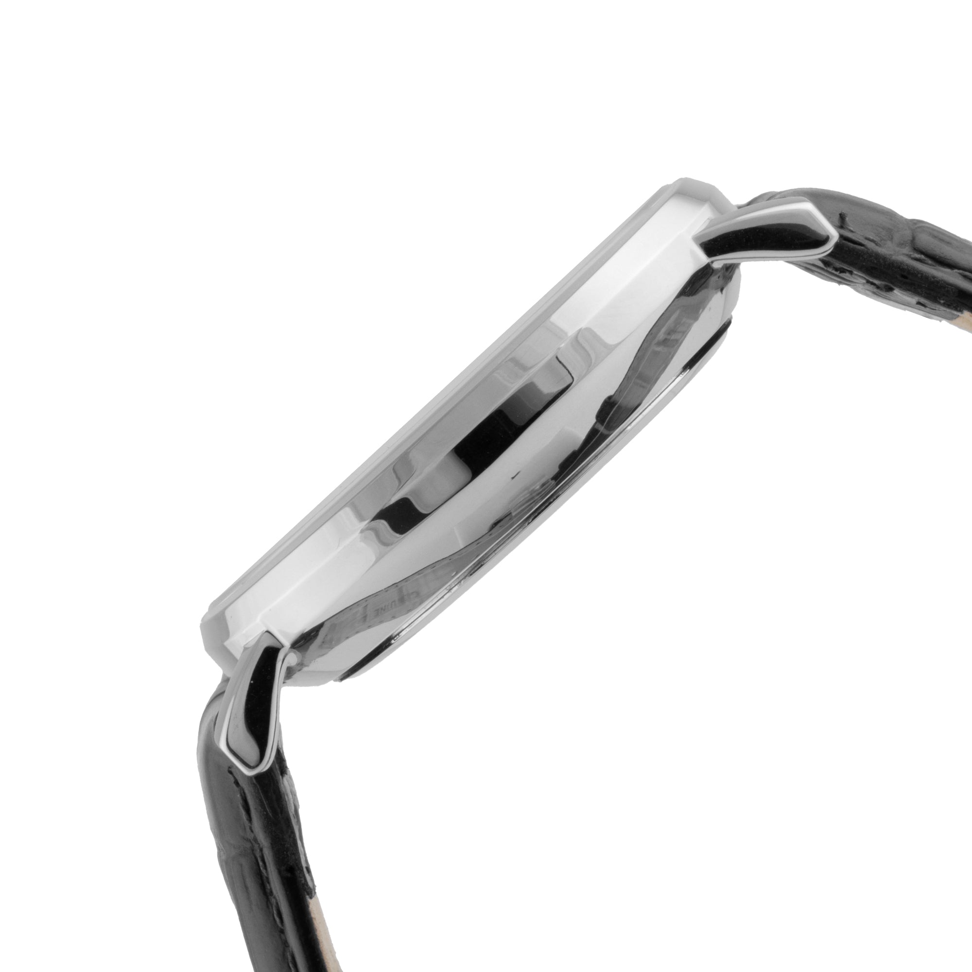 ELIZ ES8926G1SGN – ELIZ Classique Men's Watch – 40mm PVD Silver Case – Grey Dial – Multifunction Quartz Movement – Black Leather Strap