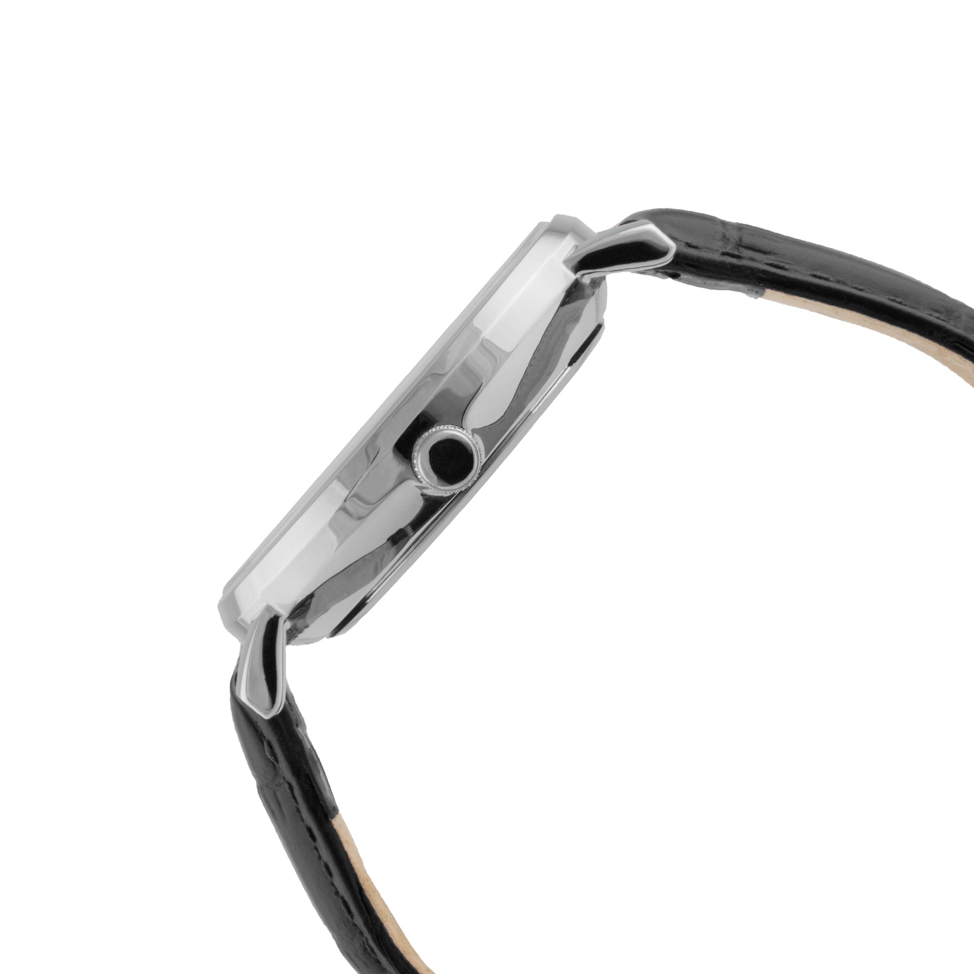 ELIZ ES8926G1SGN SS Caseback & Leather Strap Multifunction Men's Watch