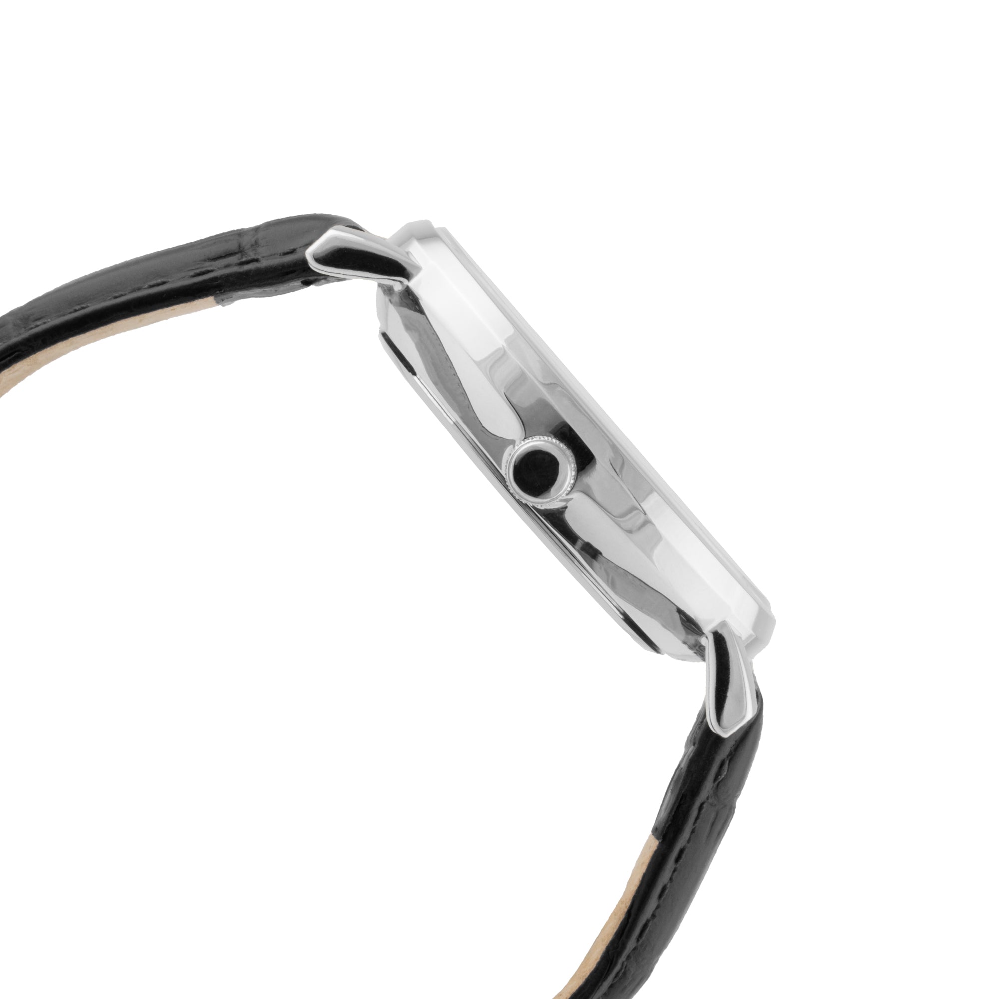 ELIZ ES8926G1SSN – ELIZ Classique Men's Watch – 40mm PVD Silver Case – Silver Dial – Multifunction Quartz Movement – Black Leather Strap