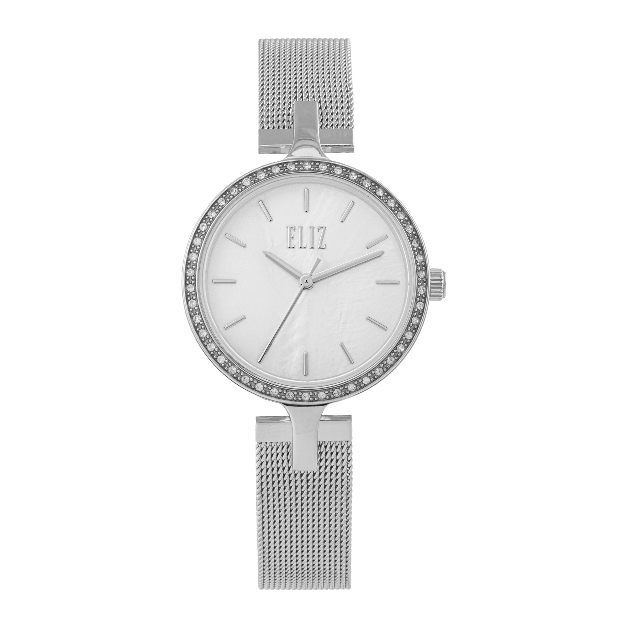 ELIZ ES8931L2SHS SS Case & Mesh Strap 3-Hands Women's Watch