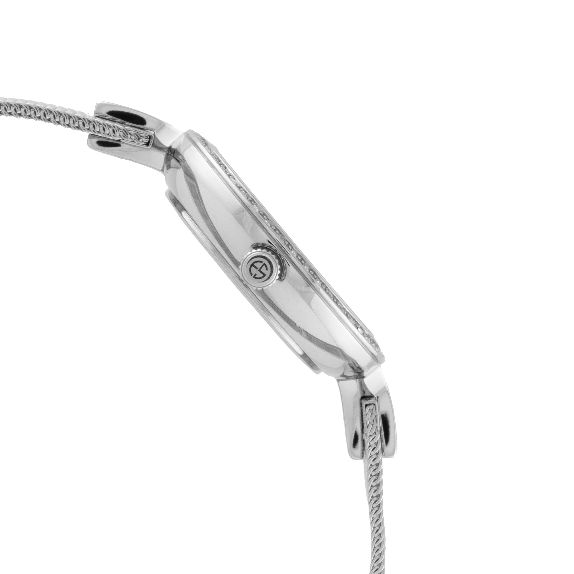 ELIZ ES8931L2SHS SS Case & Mesh Strap 3-Hands Women's Watch