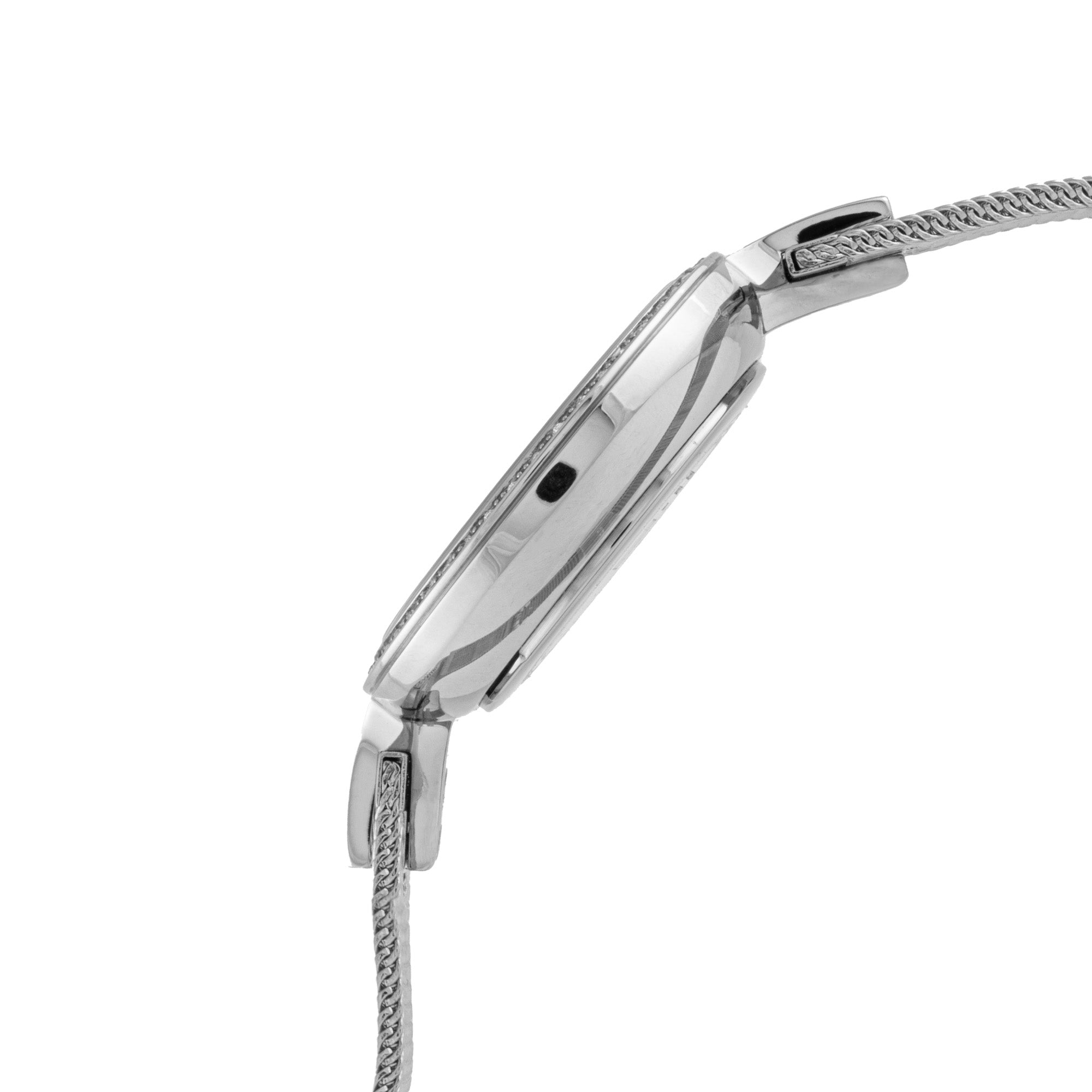 ELIZ ES8931L2SQS SS Case & Mesh Strap 3-Hands Women's Watch