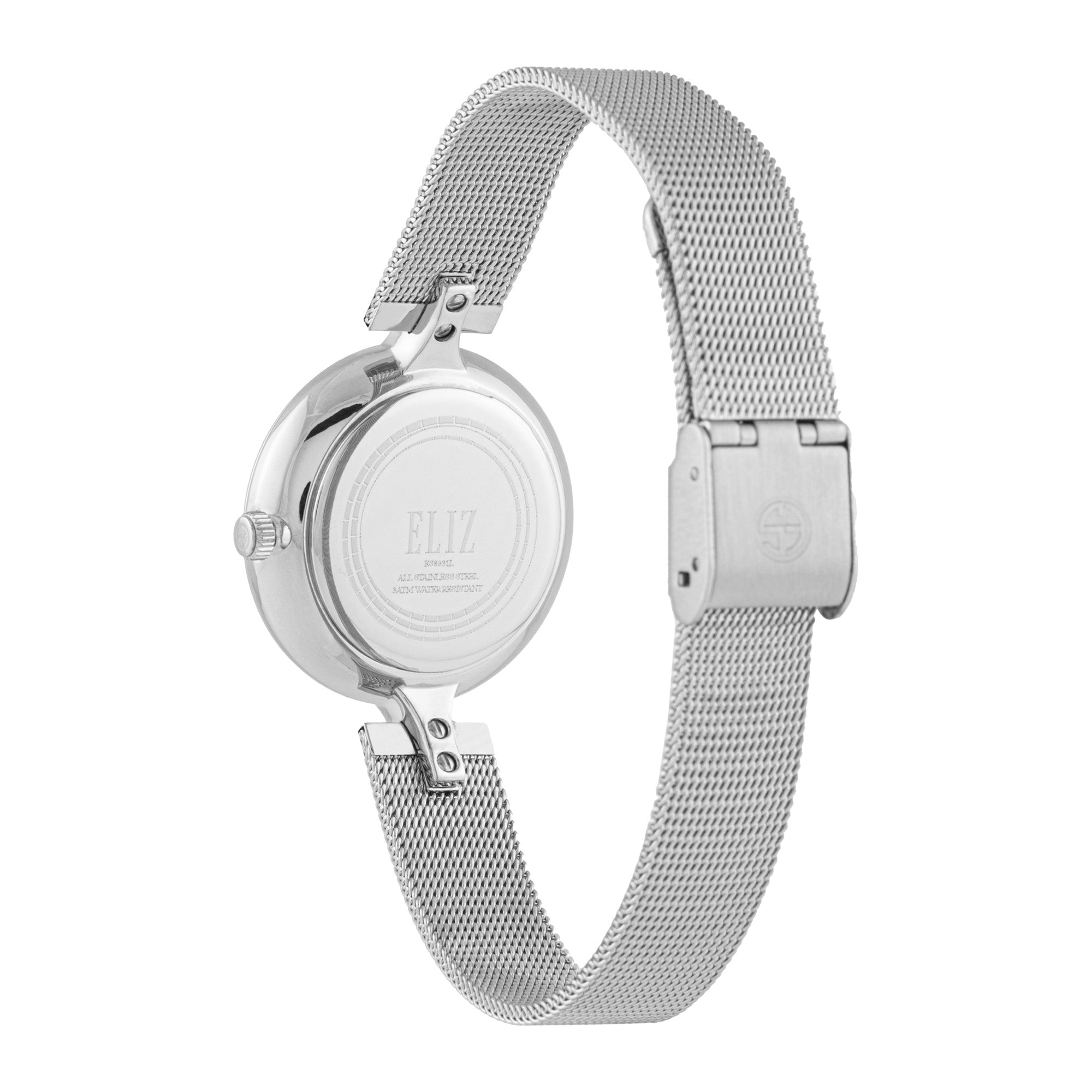 ELIZ ES8931L2SHS SS Case & Mesh Strap 3-Hands Women's Watch