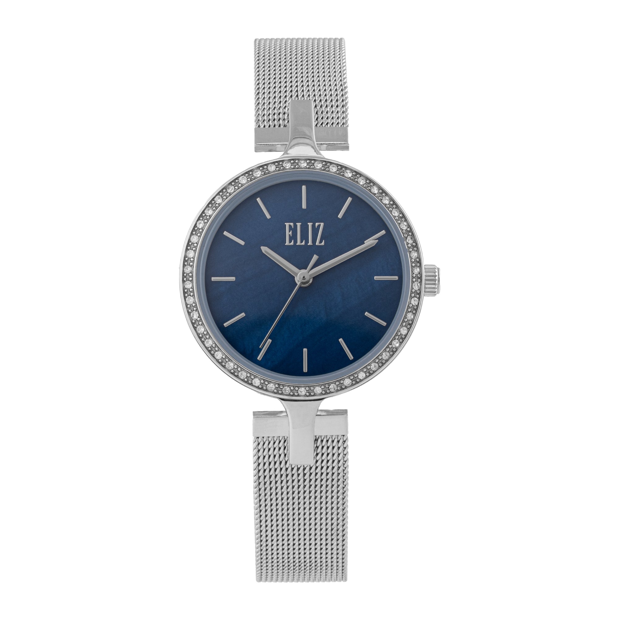 ELIZ ES8931L2SQS SS Case & Mesh Strap 3-Hands Women's Watch